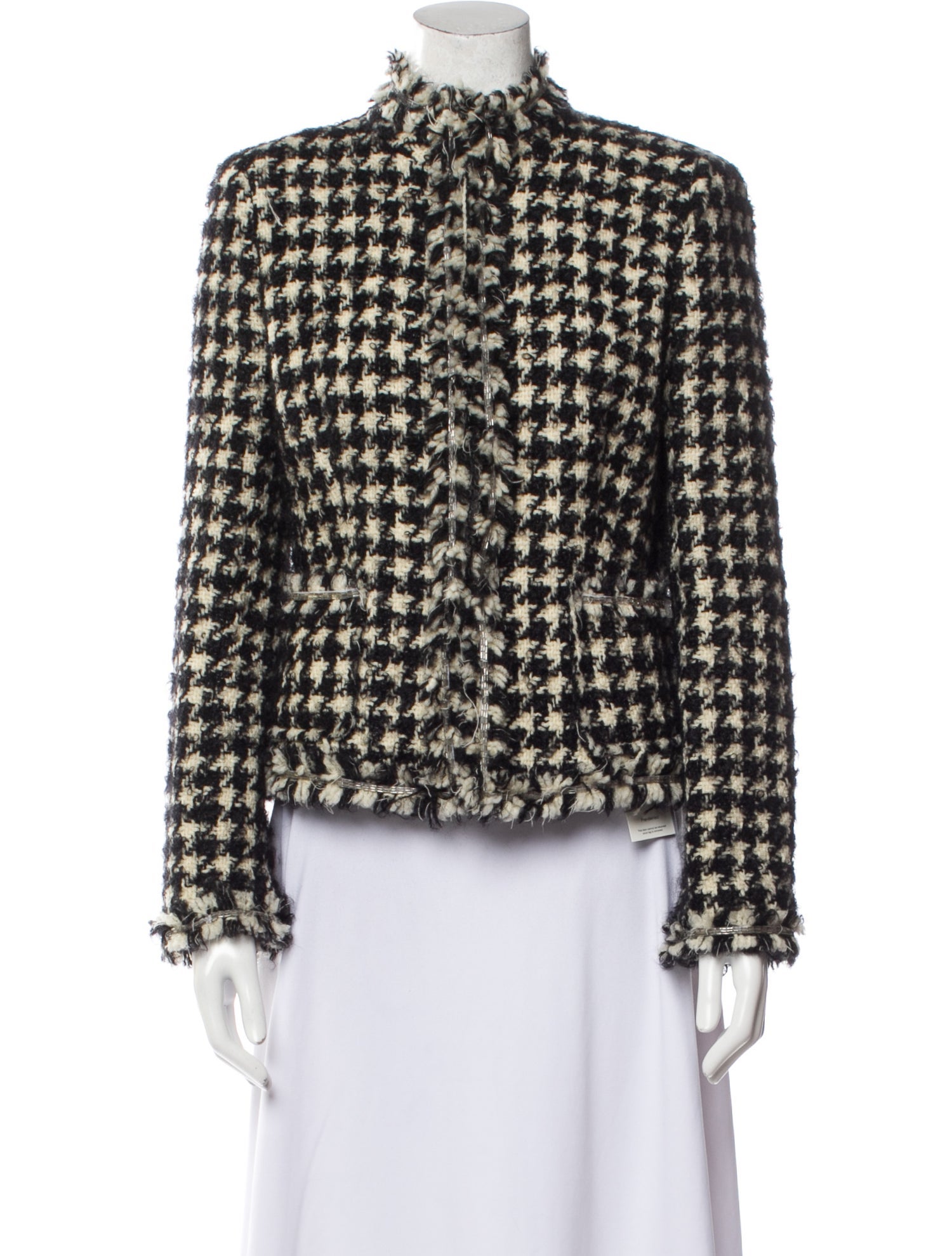 Walter Wool Houndstooth Print Jacket