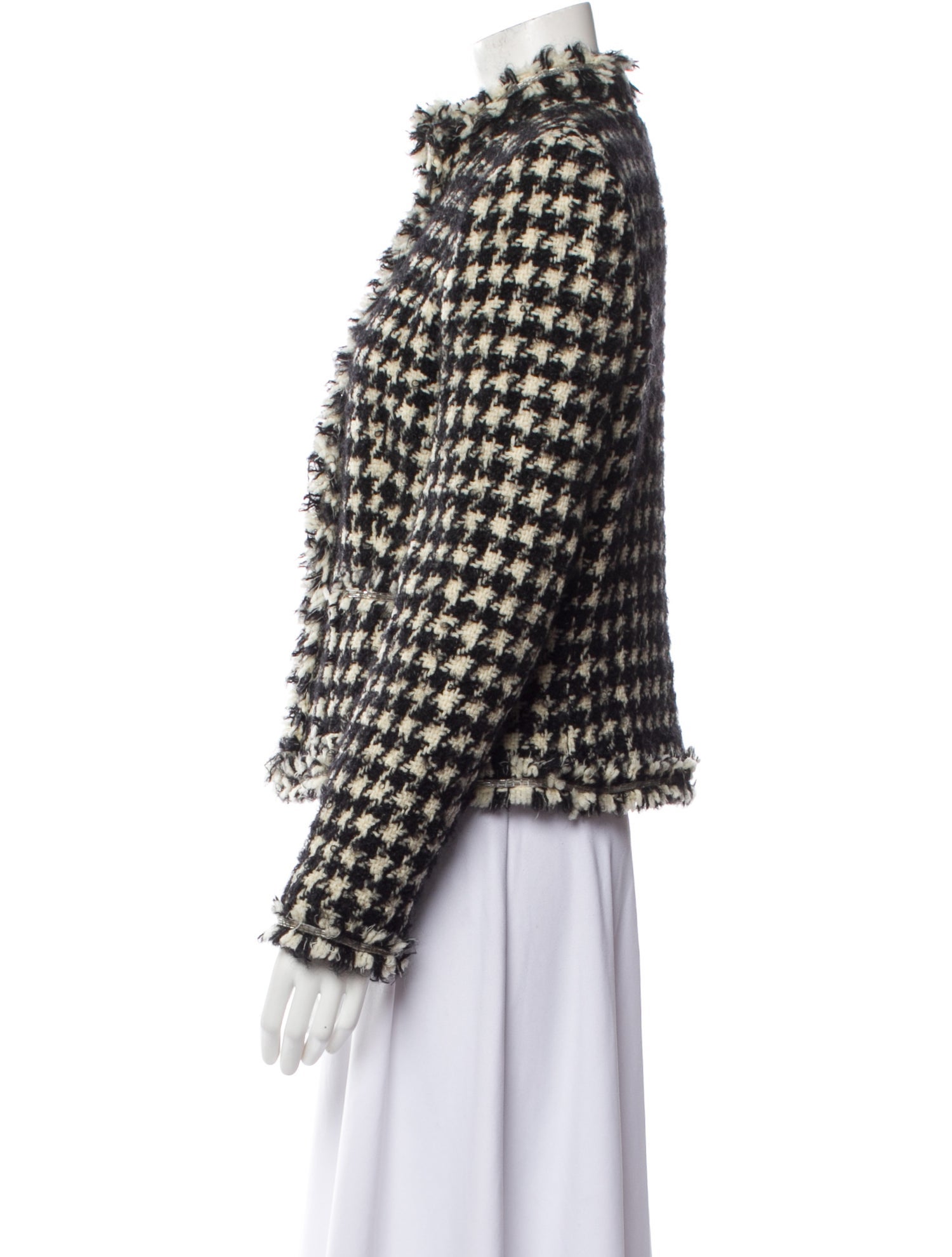 Walter Wool Houndstooth Print Jacket