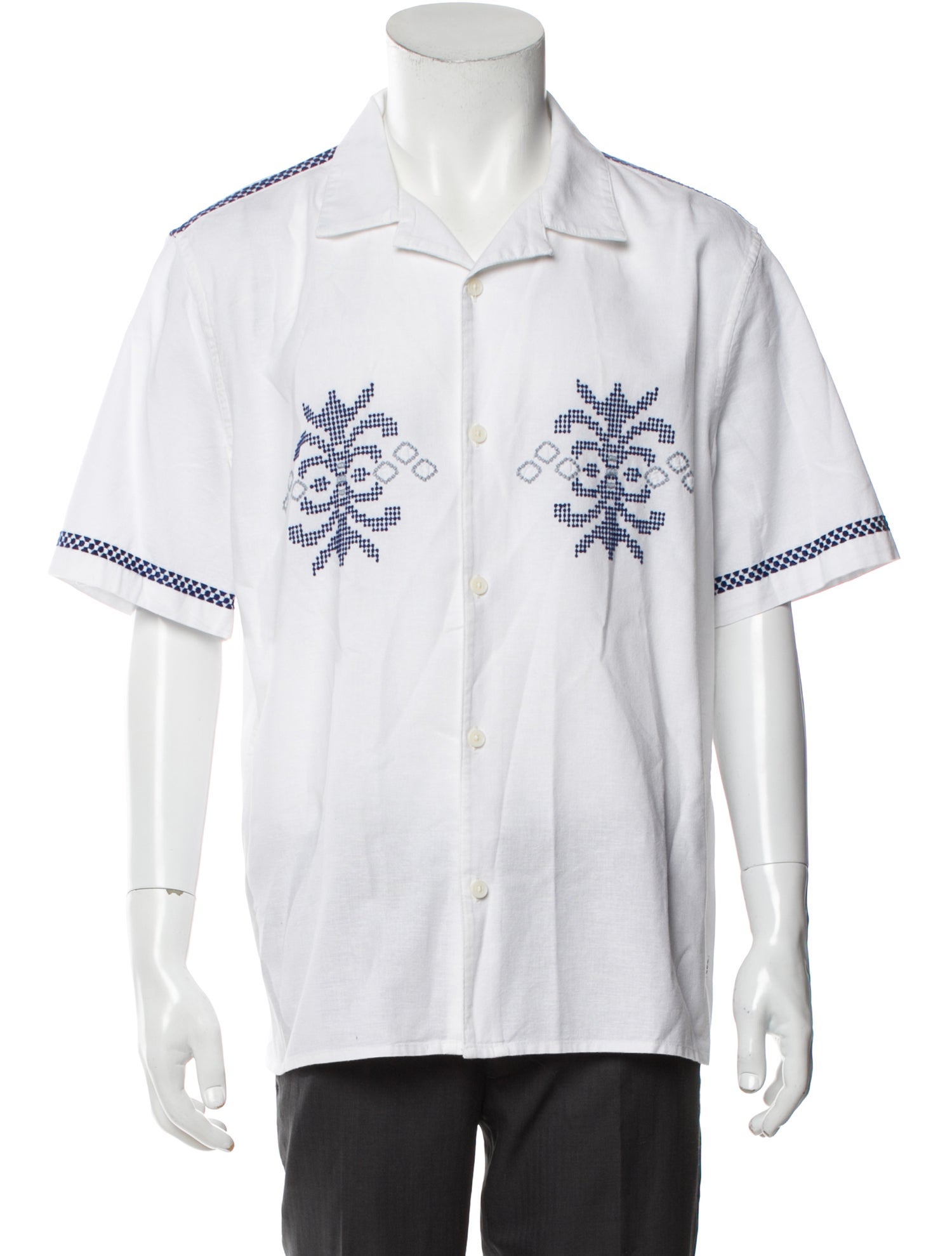 Wax London Linen Graphic Print Shirt