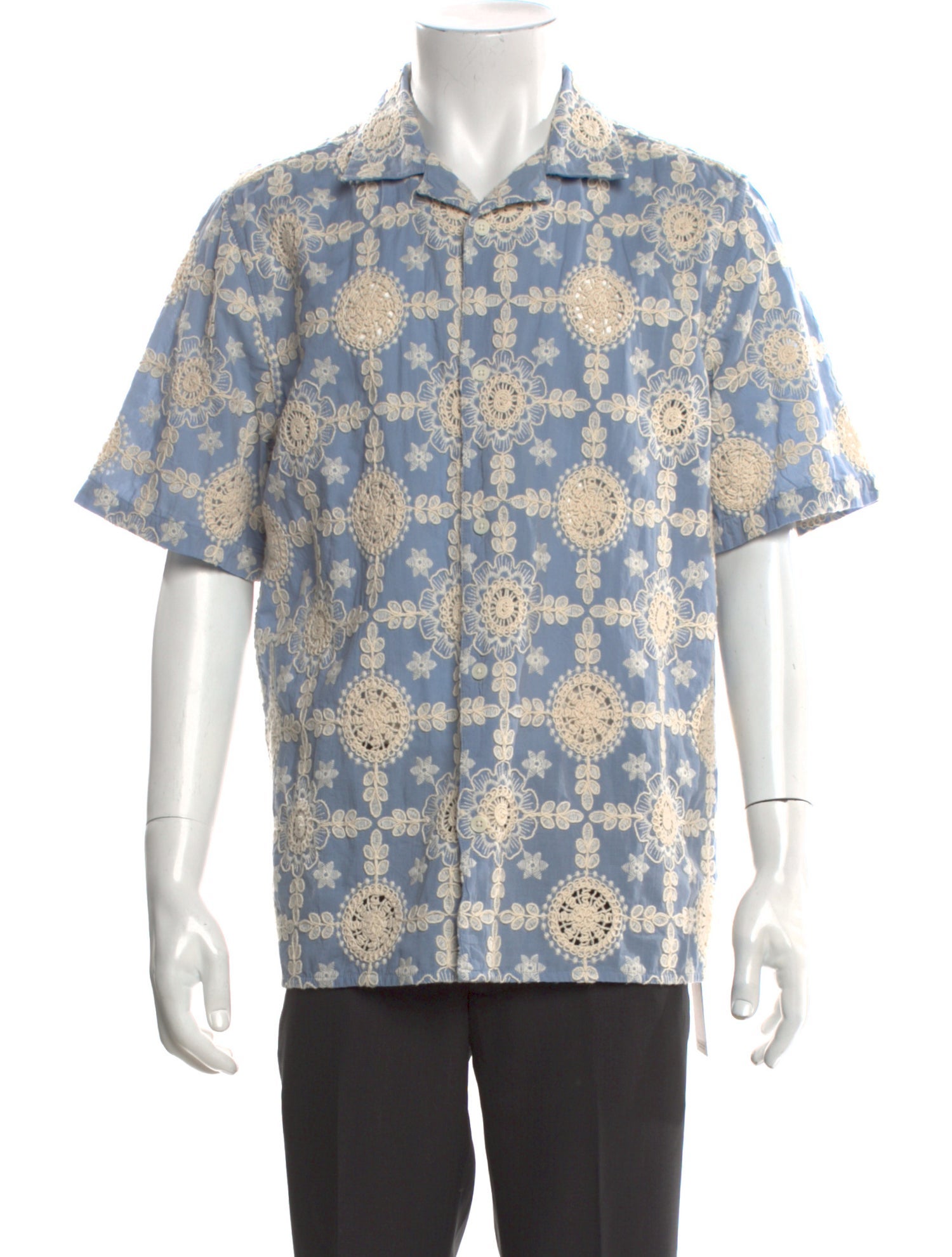 Wax London Lace Pattern Short Sleeve Shirt w/ Tags
