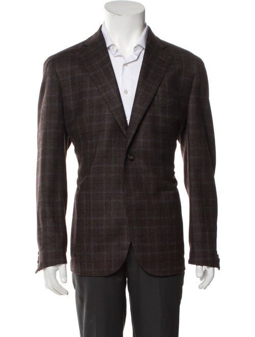 L.B.M. 1911 Wool Plaid Print Blazer