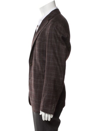 L.B.M. 1911 Wool Plaid Print Blazer