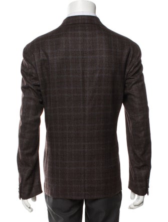 L.B.M. 1911 Wool Plaid Print Blazer