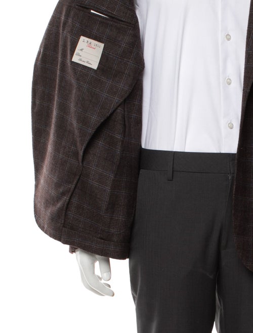 L.B.M. 1911 Wool Plaid Print Blazer
