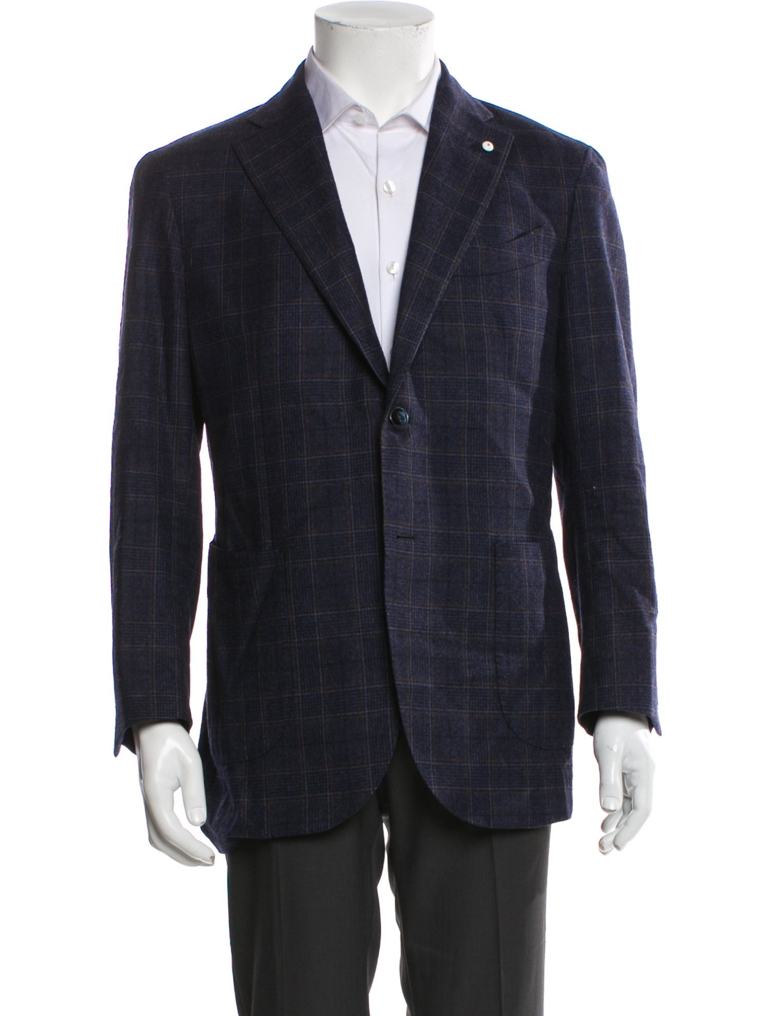 L.B.M. 1911 Wool Plaid Print Jacket
