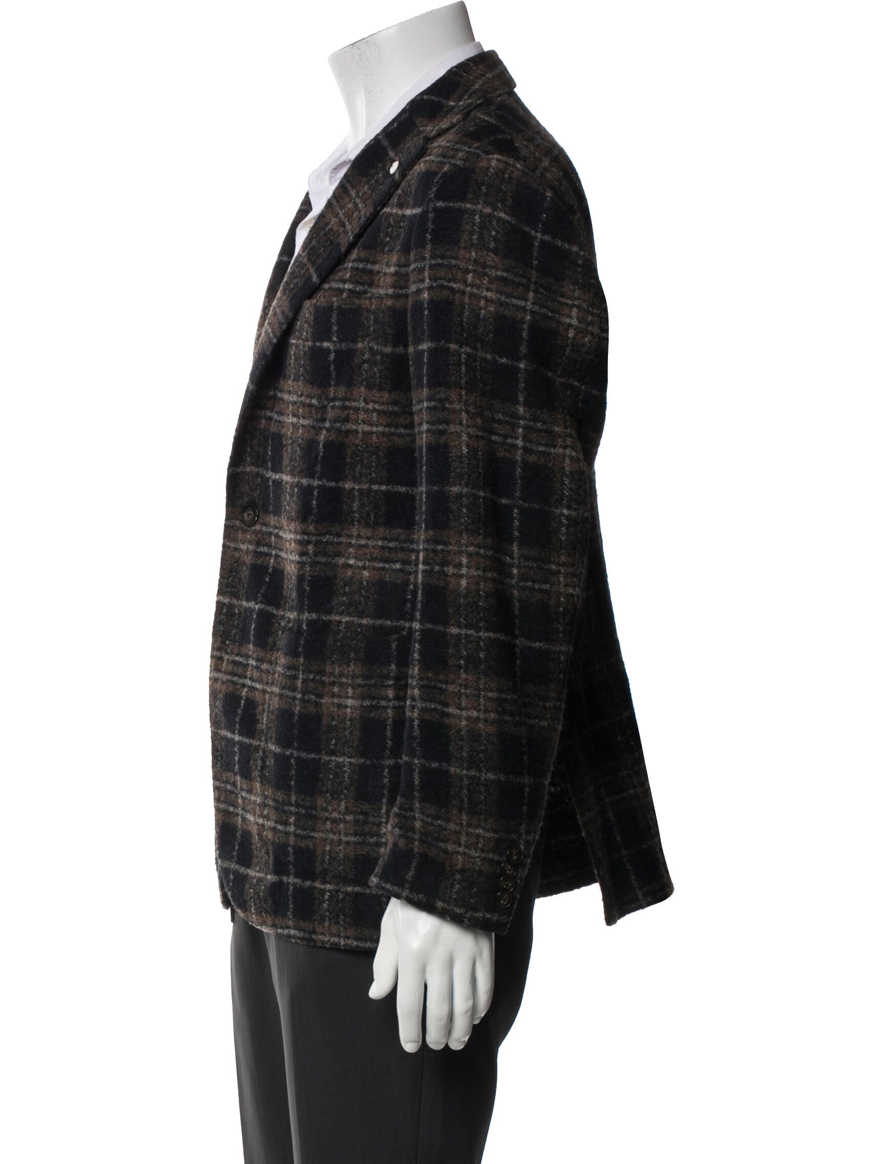 L.B.M. 1911 Plaid Print Peacoat