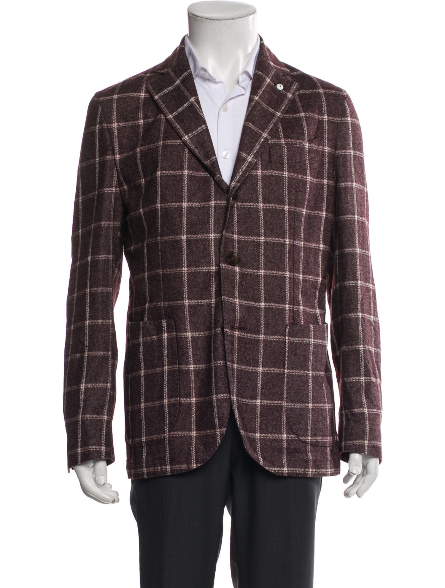 L.B.M. 1911 Plaid Print Blazer