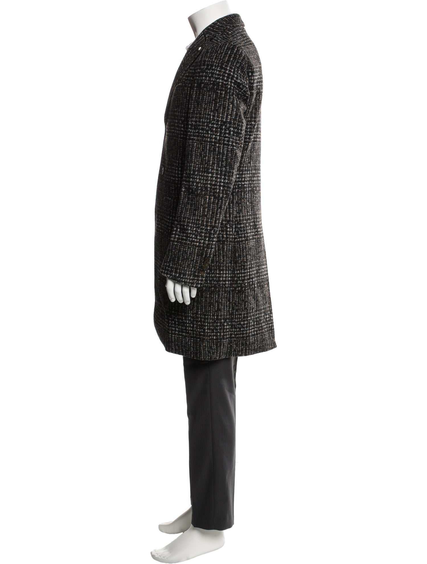 L.B.M. 1911 Houndstooth Print Overcoat