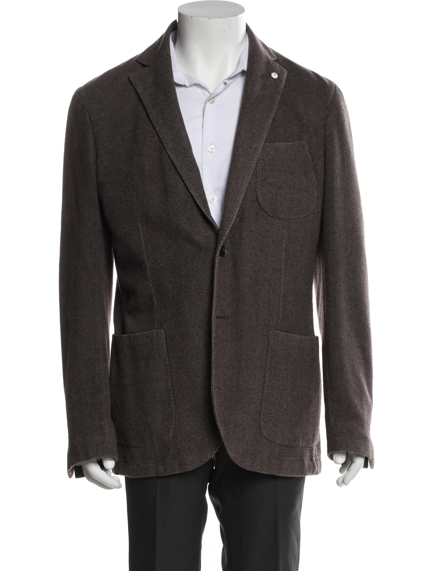 L.B.M. 1911 wool patterned blazer