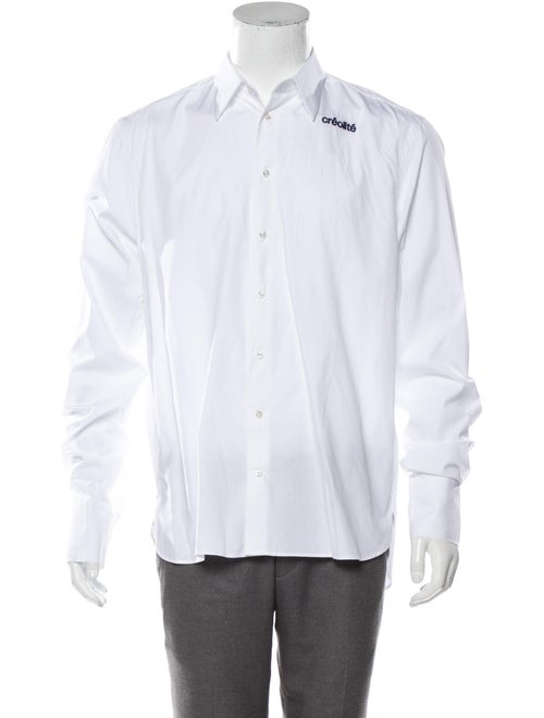 Wales Bonner Woven Button-Up Shirt w/ Tags white