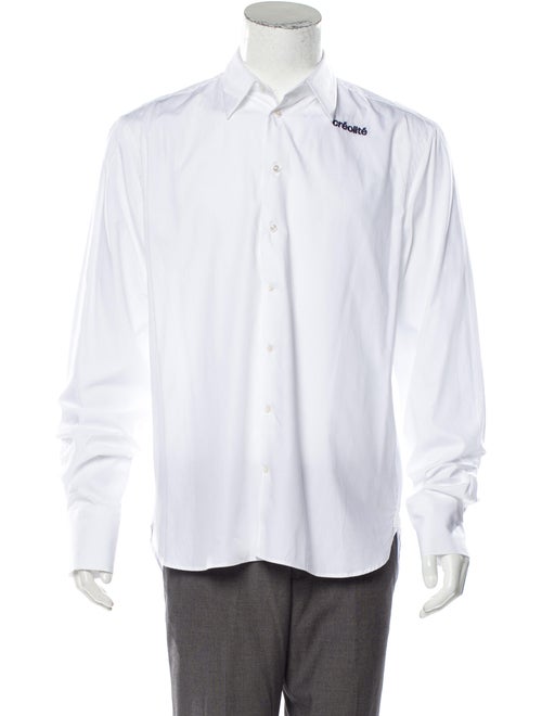 Wales Bonner Woven Button-Up Shirt w/ Tags white