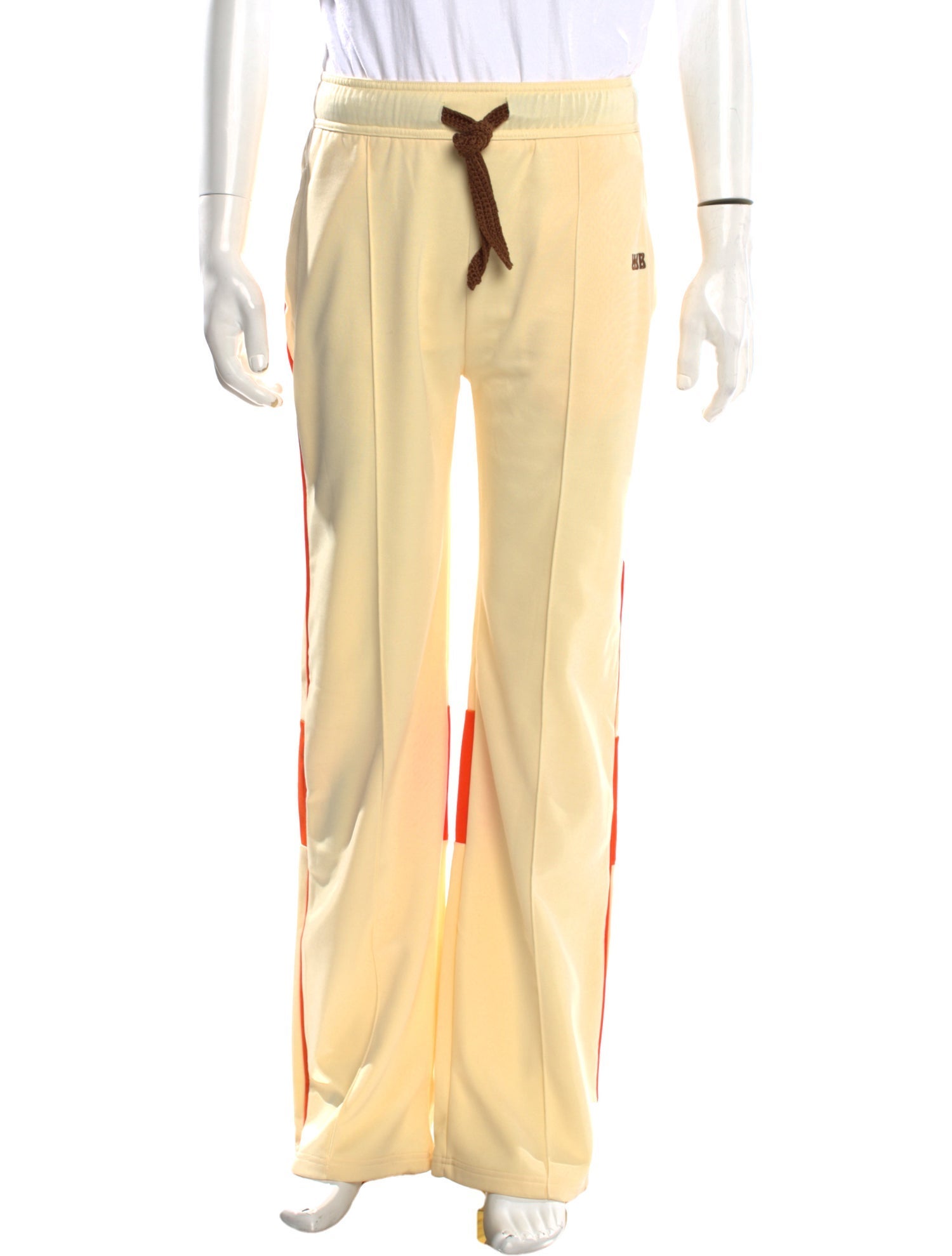 Wales Bonner Colorblock Pattern Embroidered Accent Lounge Bottoms