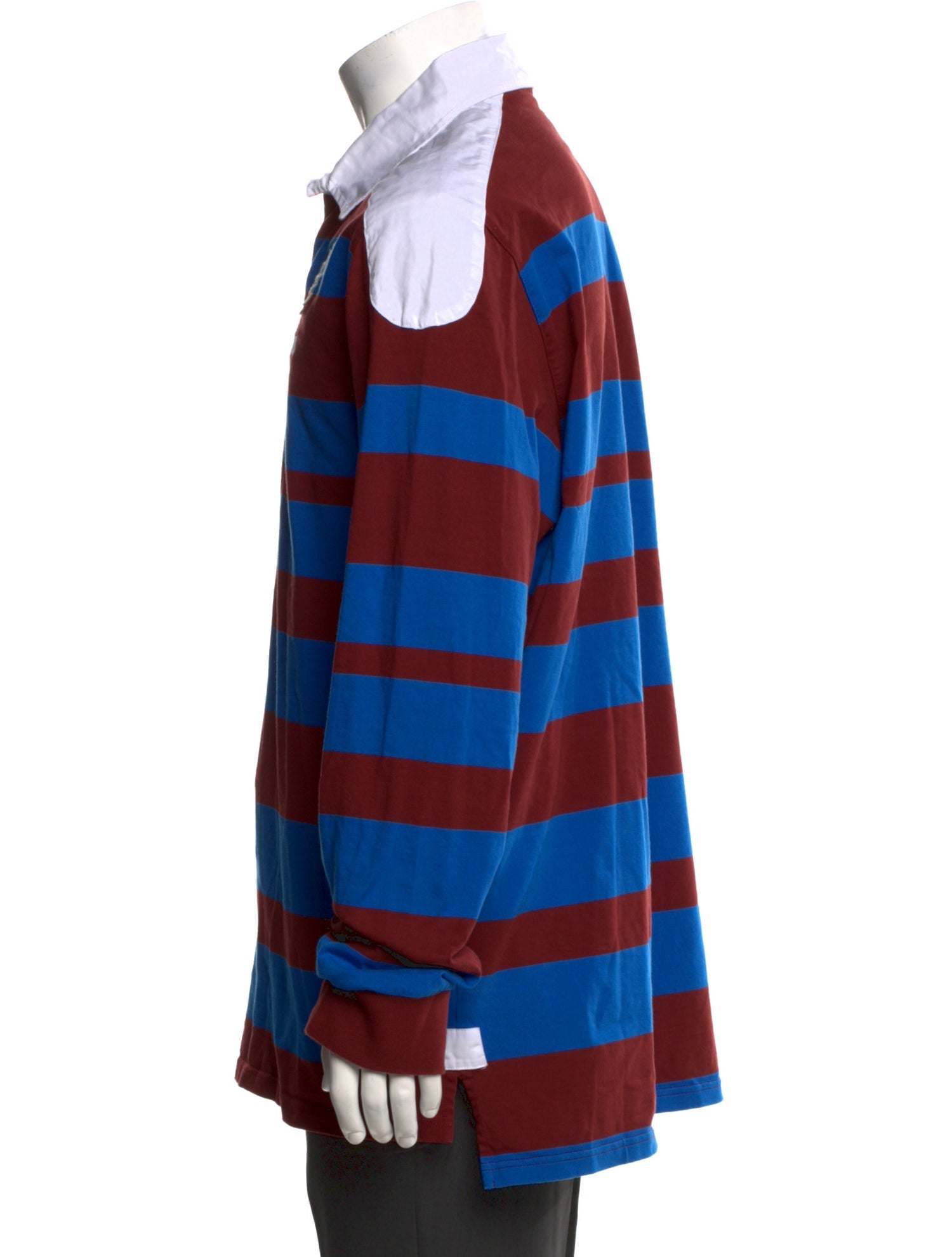 Wales Bonner Striped Collar Polo Shirt