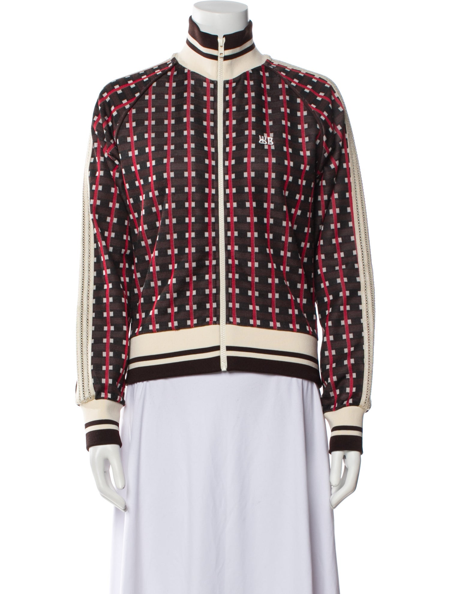 Wales Bonner Striped Mock Neck Sweater