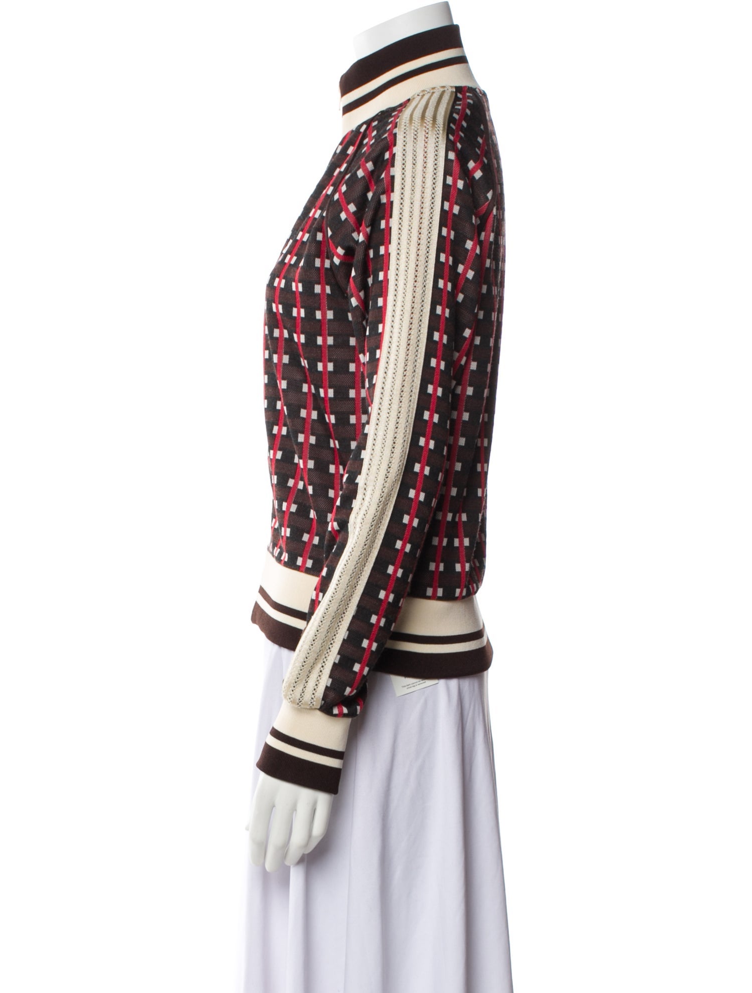 Wales Bonner Striped Mock Neck Sweater