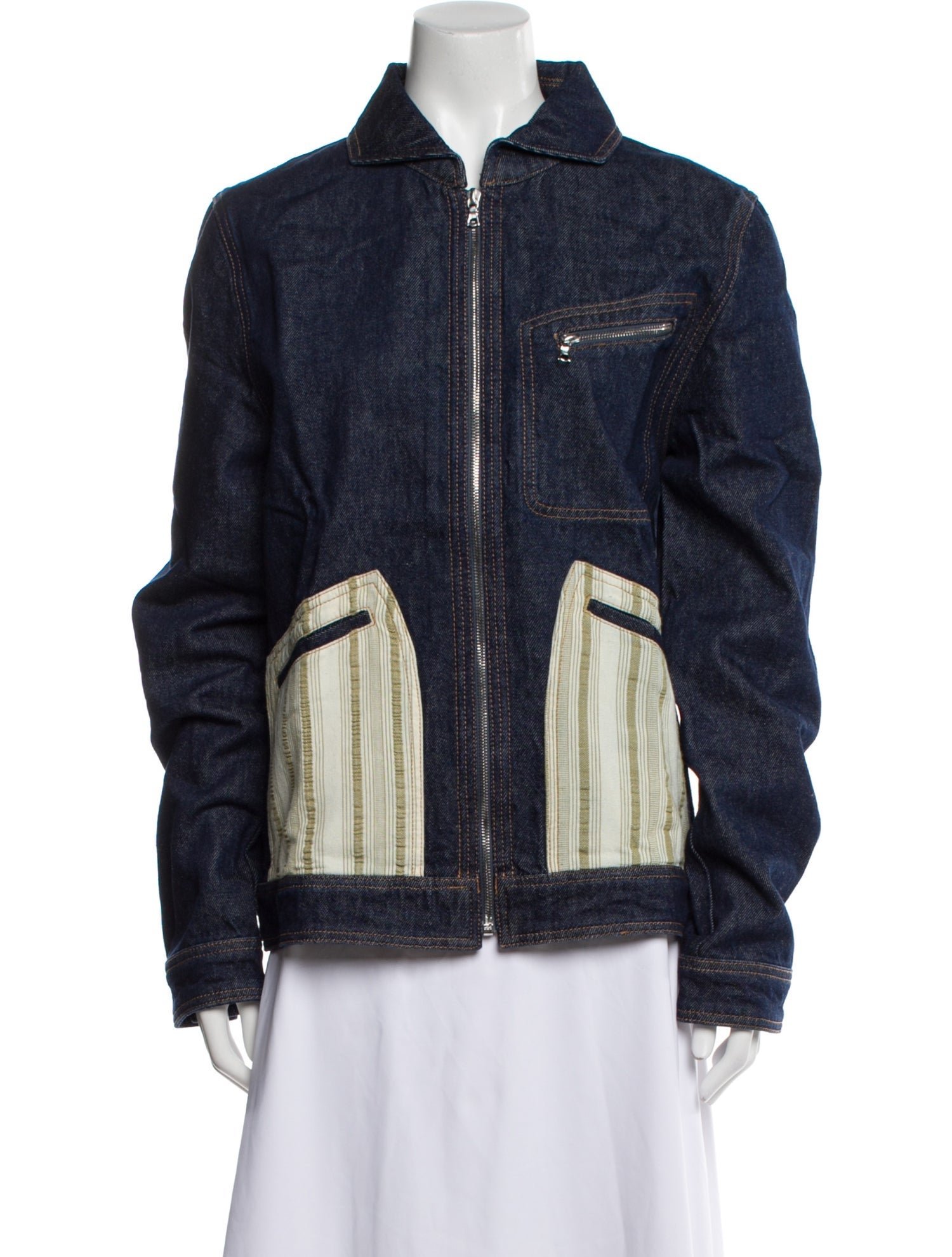 Wales Bonner Striped Denim Jacket w/ Tags