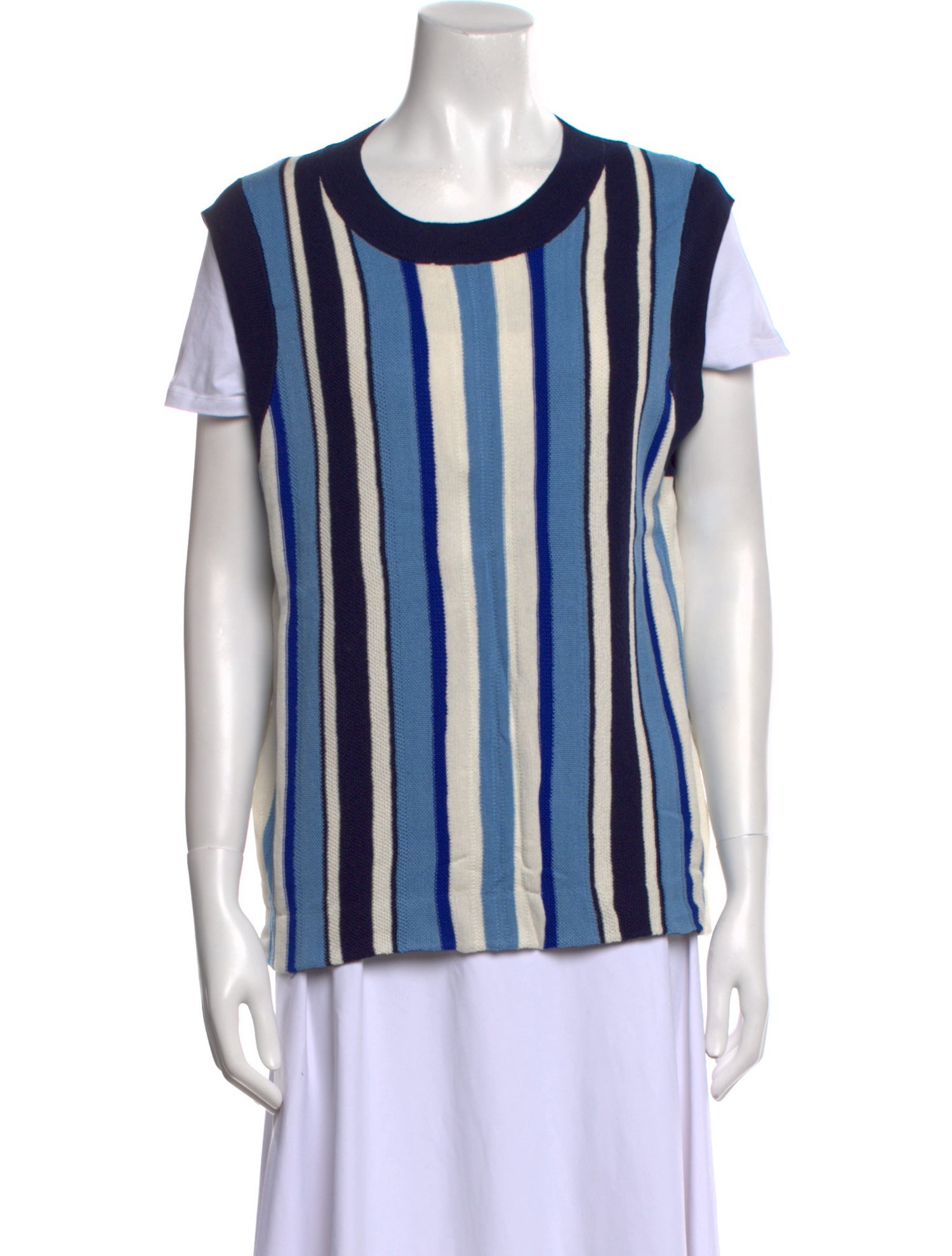 Wales Bonner Striped Scoop Neck T-Shirt w/ Tags
