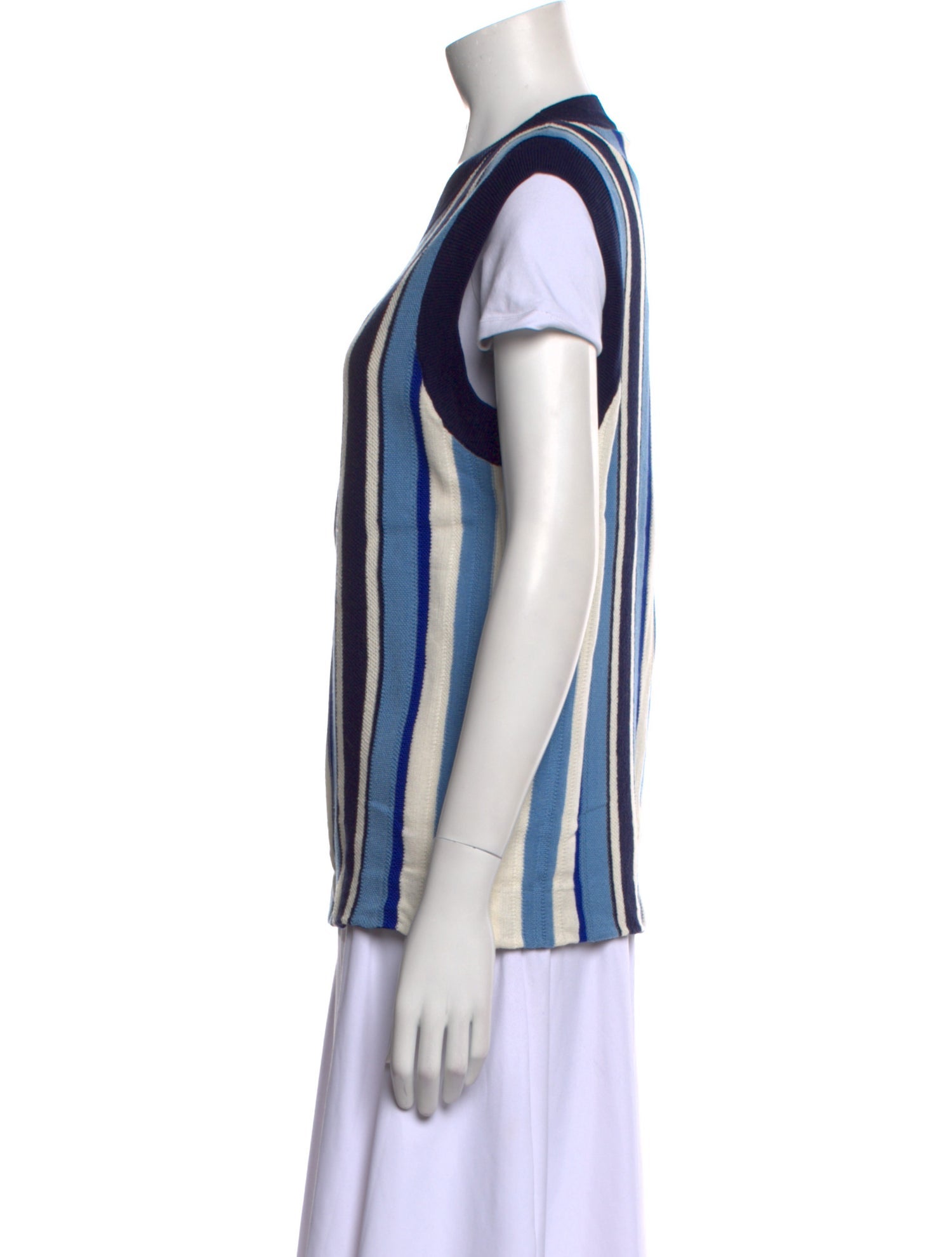 Wales Bonner Striped Scoop Neck T-Shirt w/ Tags
