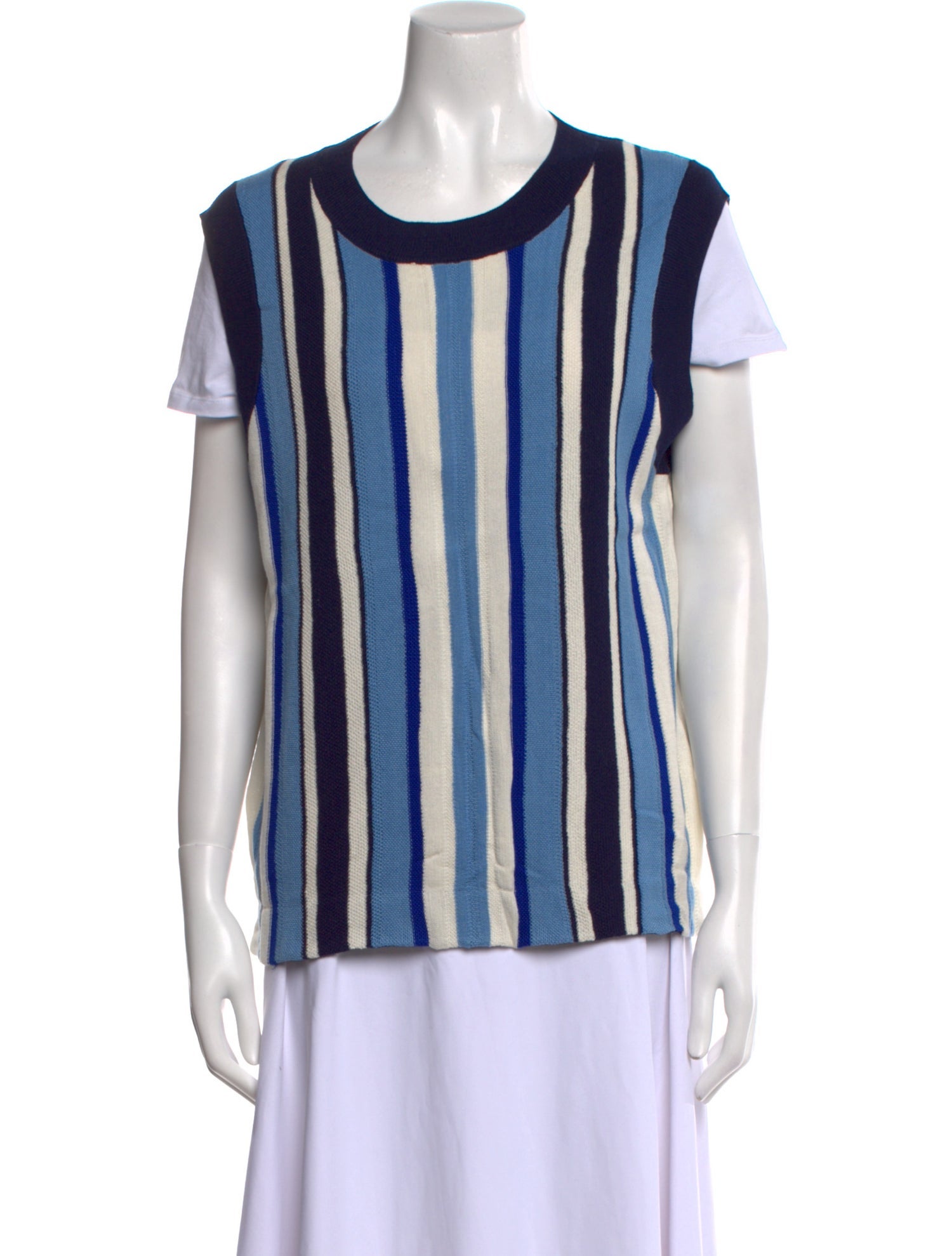 Wales Bonner Striped Scoop Neck T-Shirt w/ Tags
