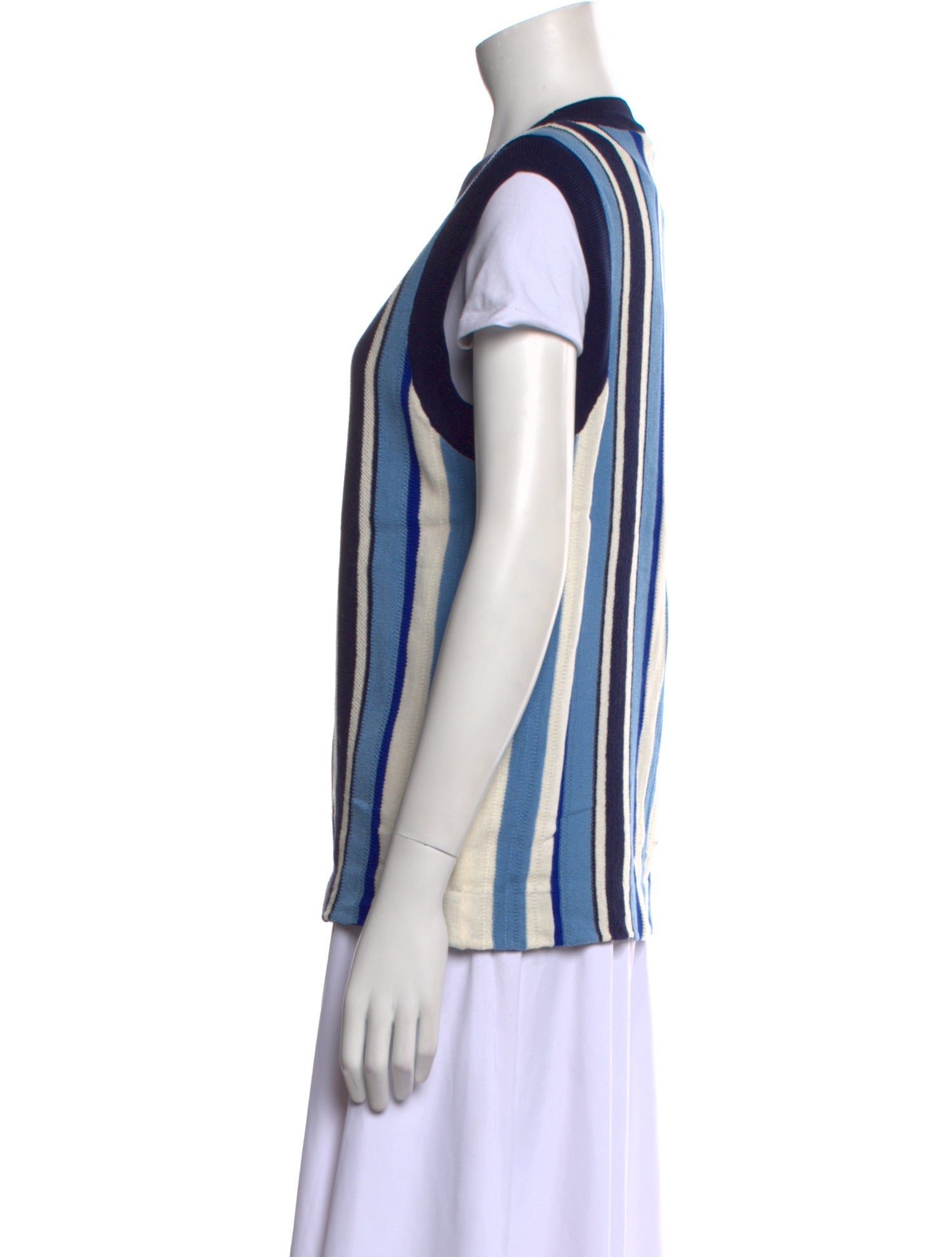 Wales Bonner Striped Scoop Neck T-Shirt w/ Tags