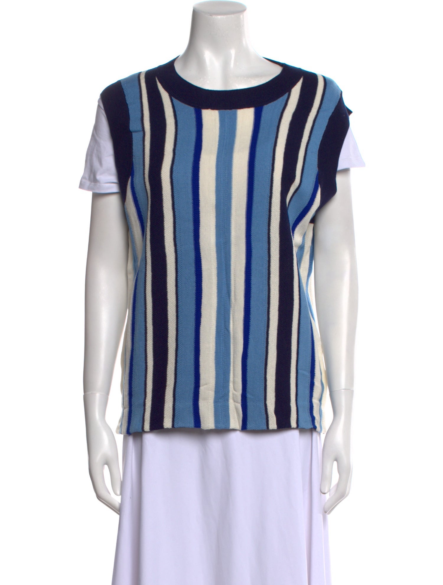 Wales Bonner Striped Scoop Neck T-Shirt w/ Tags