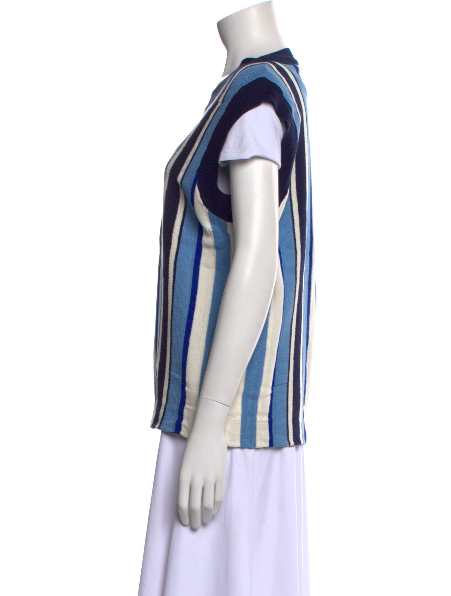 Wales Bonner Striped Scoop Neck T-Shirt w/ Tags
