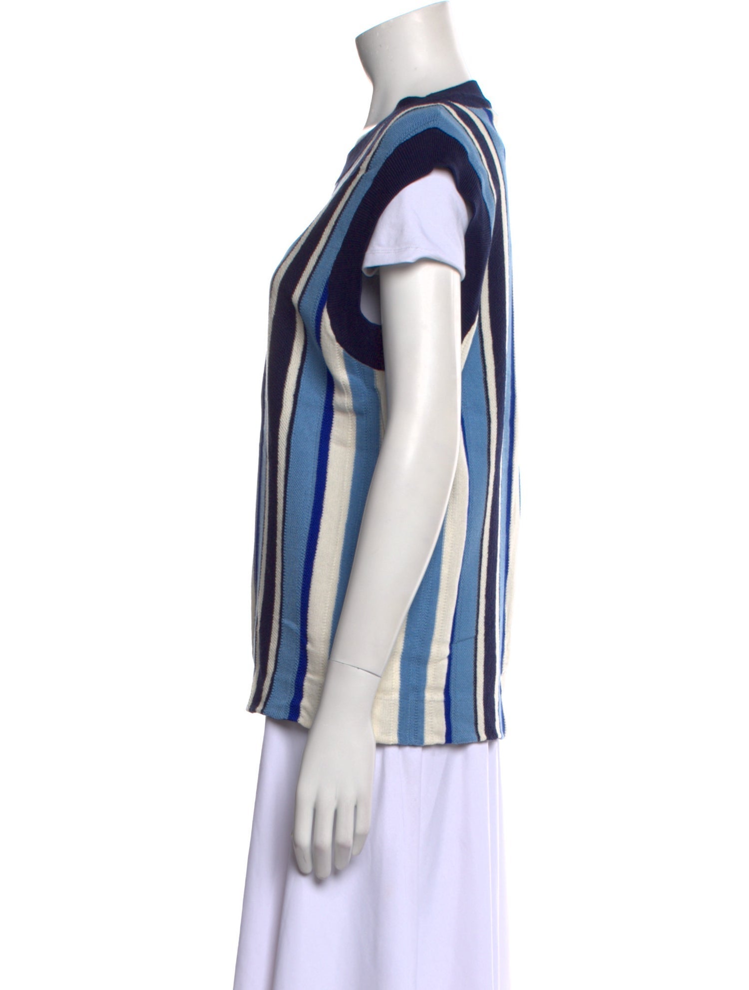 Wales Bonner Striped Scoop Neck T-Shirt w/ Tags