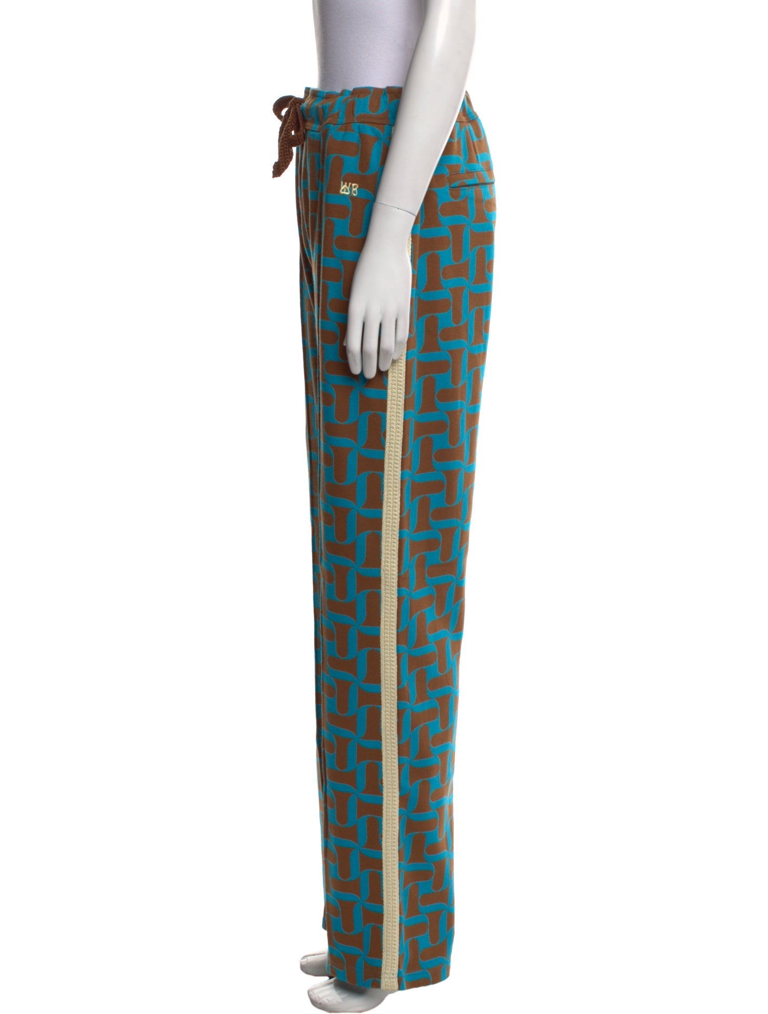 Wales Bonner Printed Wide Leg Pants w/ Tags