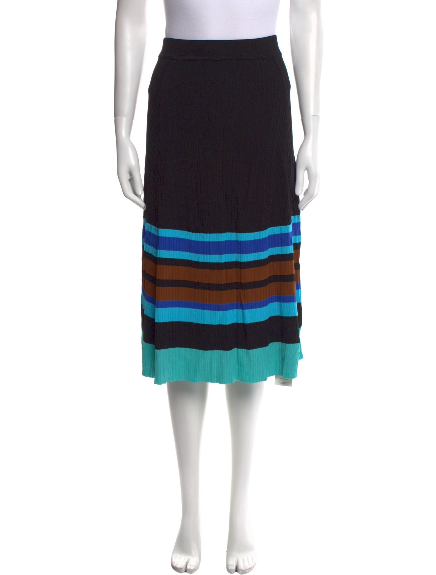 Wales Bonner Striped Knee-Length Skirt w/ Tags