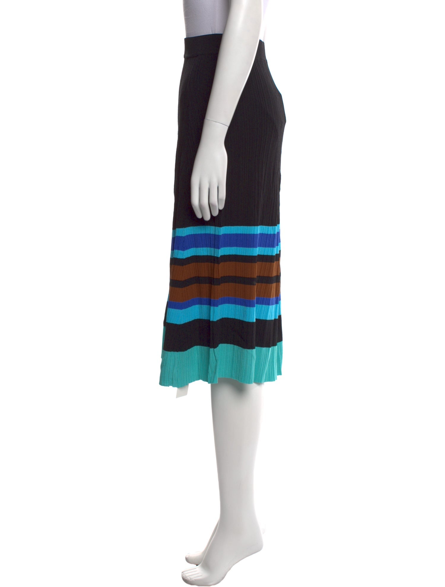 Wales Bonner Striped Knee-Length Skirt w/ Tags