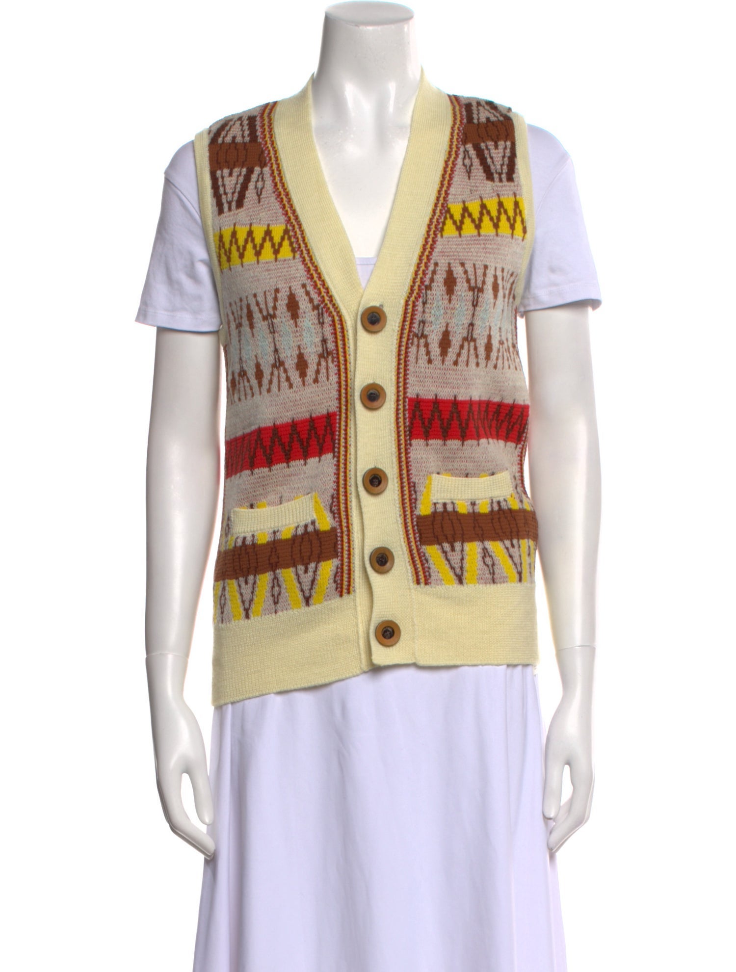 Wales Bonner Virgin Wool Patterned Sweater w/ Tags