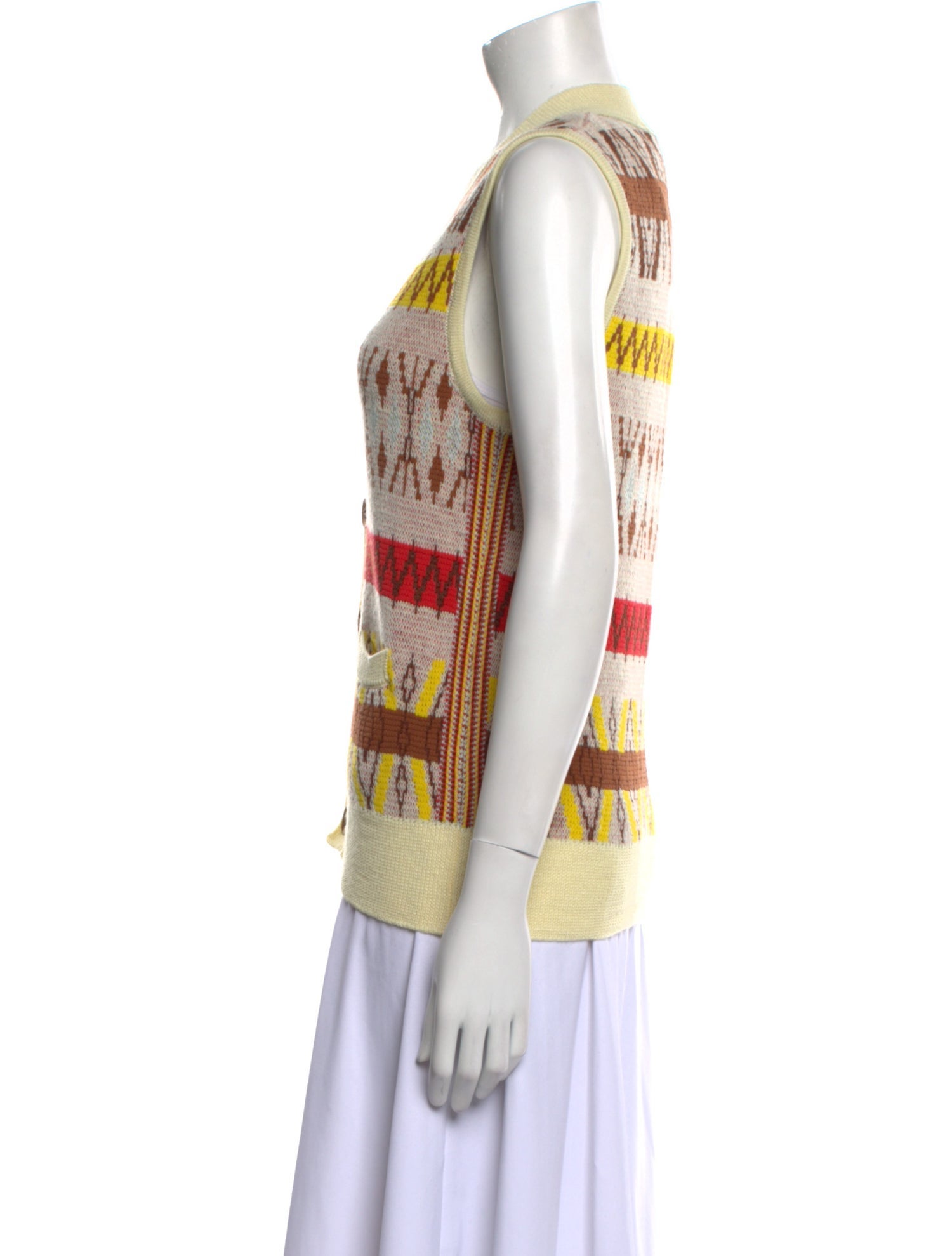 Wales Bonner Striped V-Neck Sweater w/ Tags