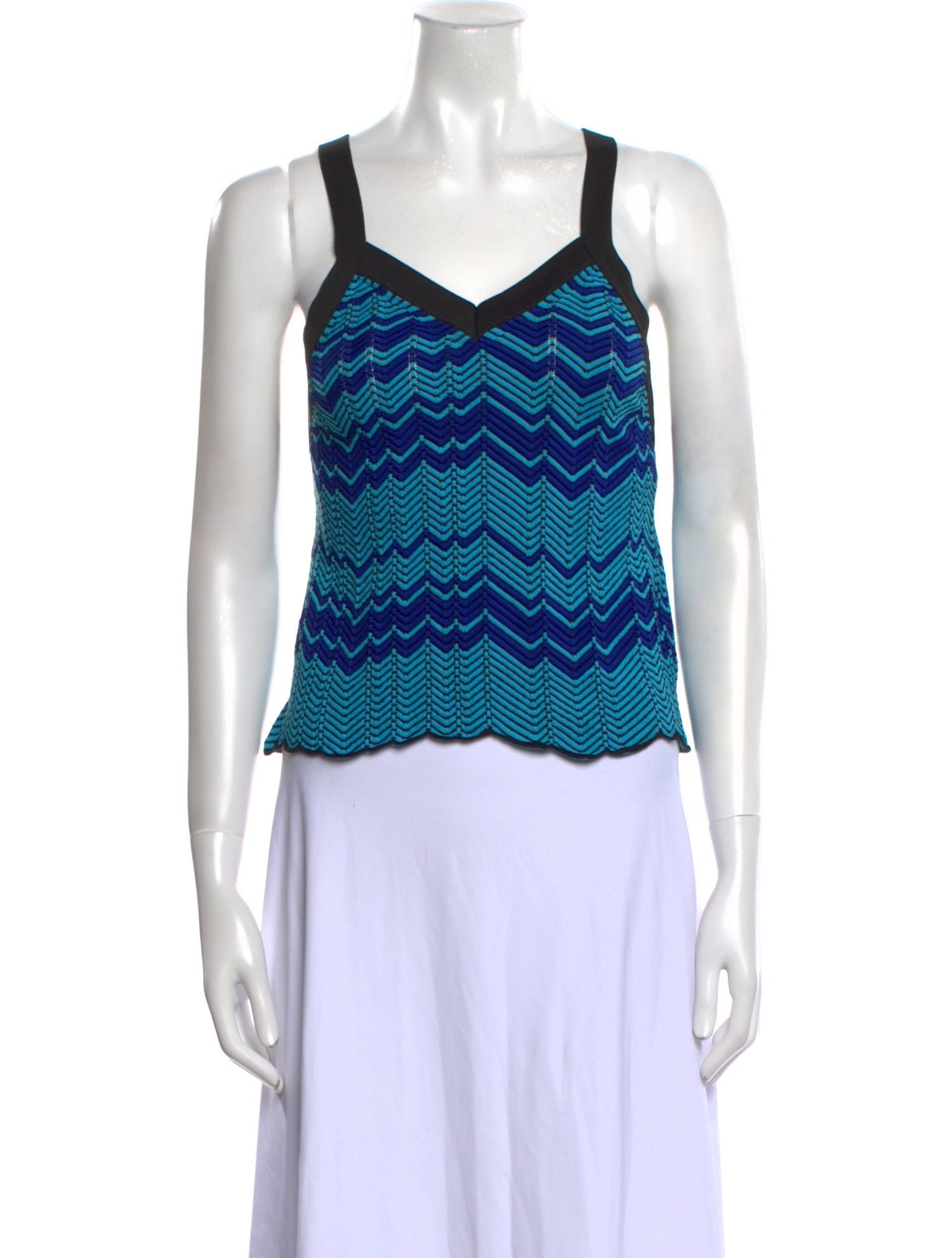 Wales Bonner Striped V-Neck Crop Top w/ Tags