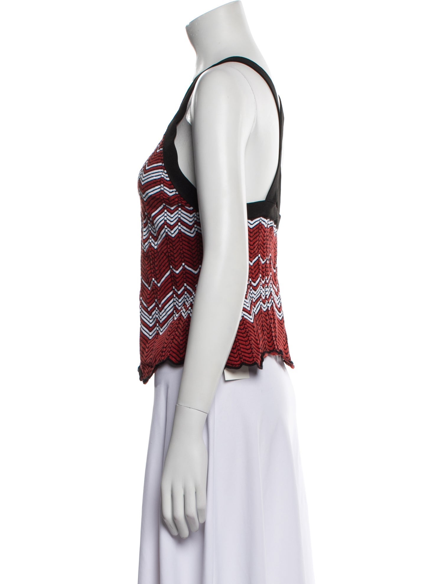 Wales Bonner Printed V-Neck Crop Top w/ Tags