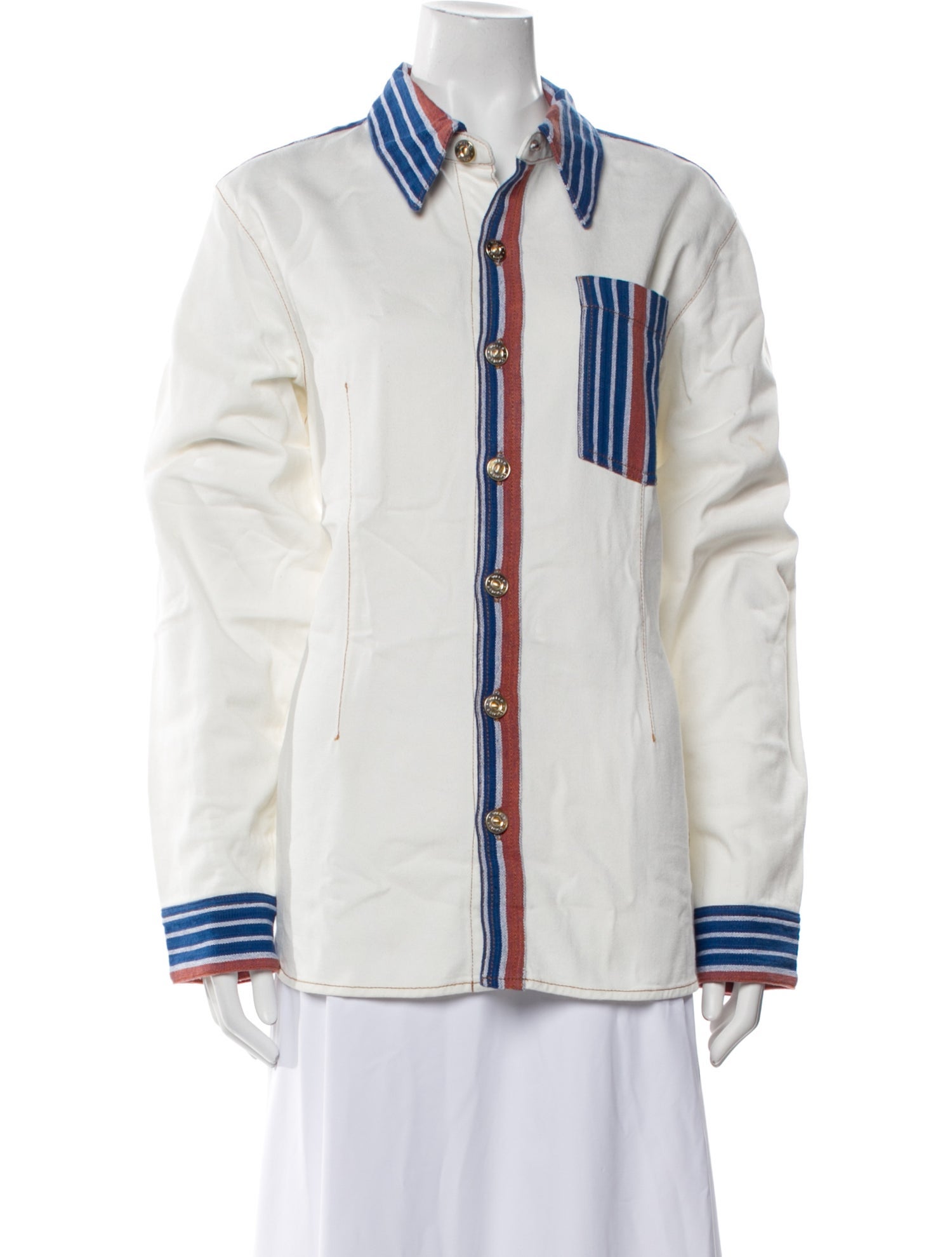 Wales Bonner Long Sleeve Button-Up Top