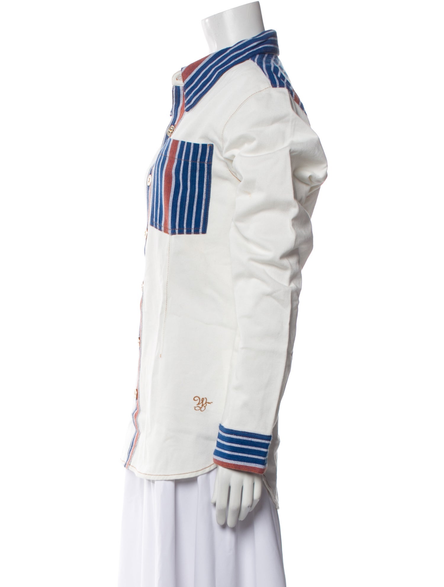 Wales Bonner Long Sleeve Button-Up Top