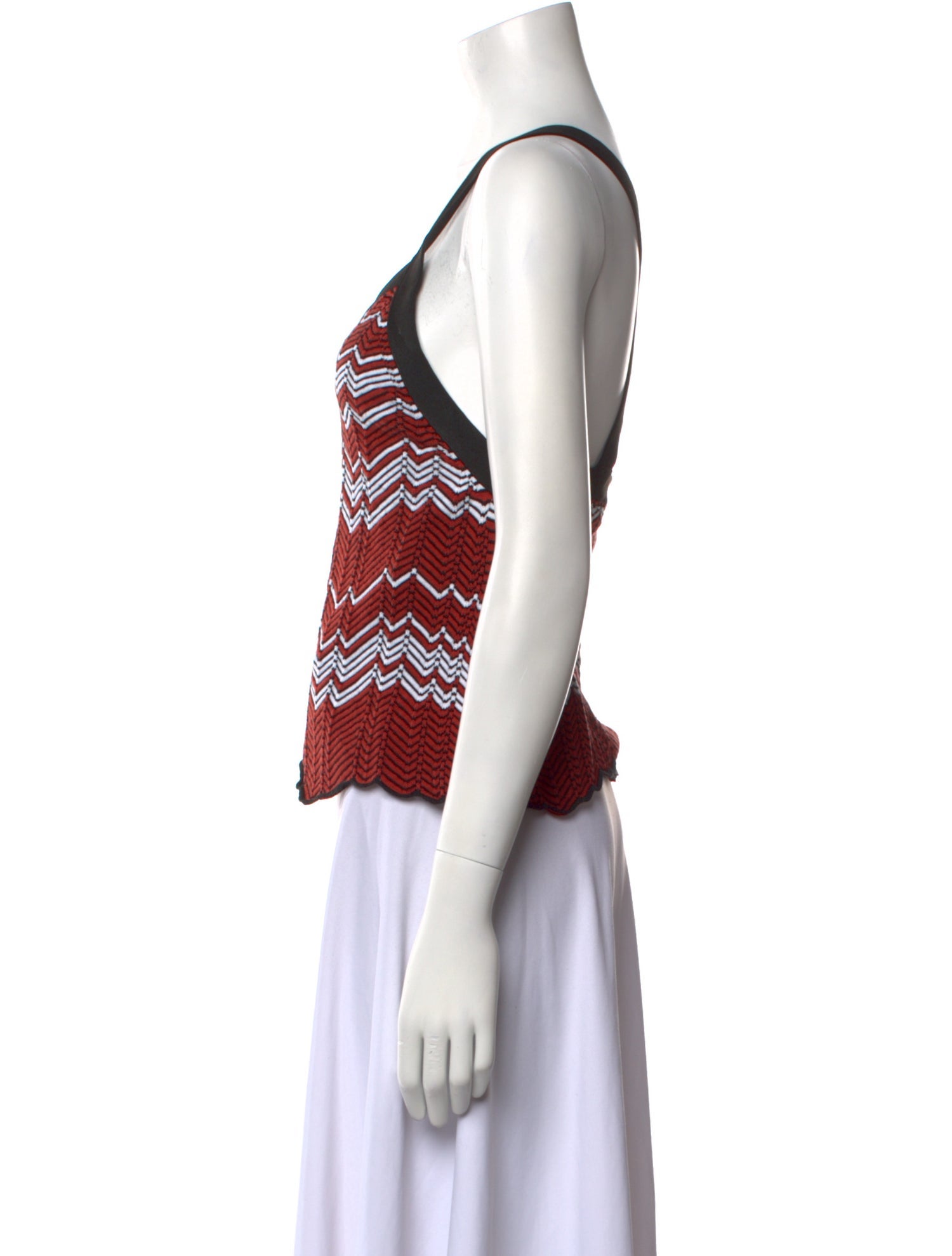 Wales Bonner Printed V-Neck Crop Top w/ Tags