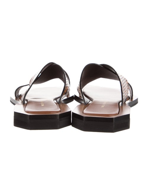 Wales Bonner Leather Animal Print Slides