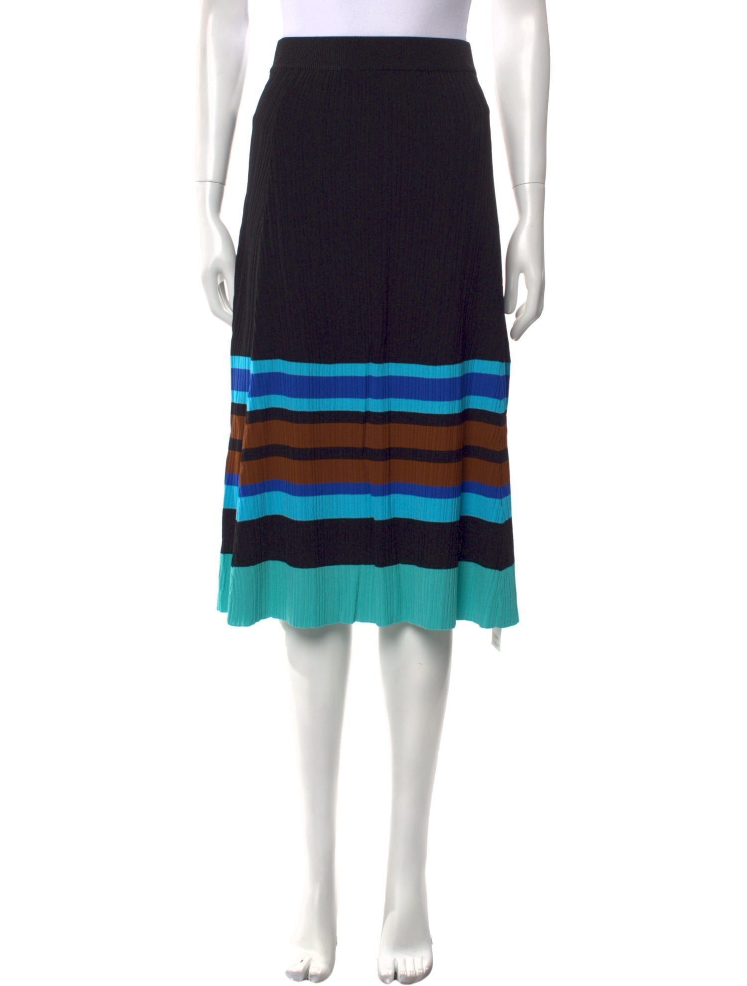 Wales Bonner Striped Knee-Length Skirt w/ Tags