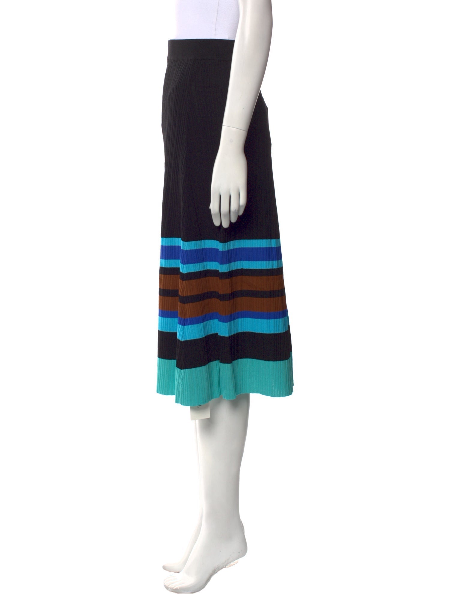 Wales Bonner Striped Knee-Length Skirt w/ Tags