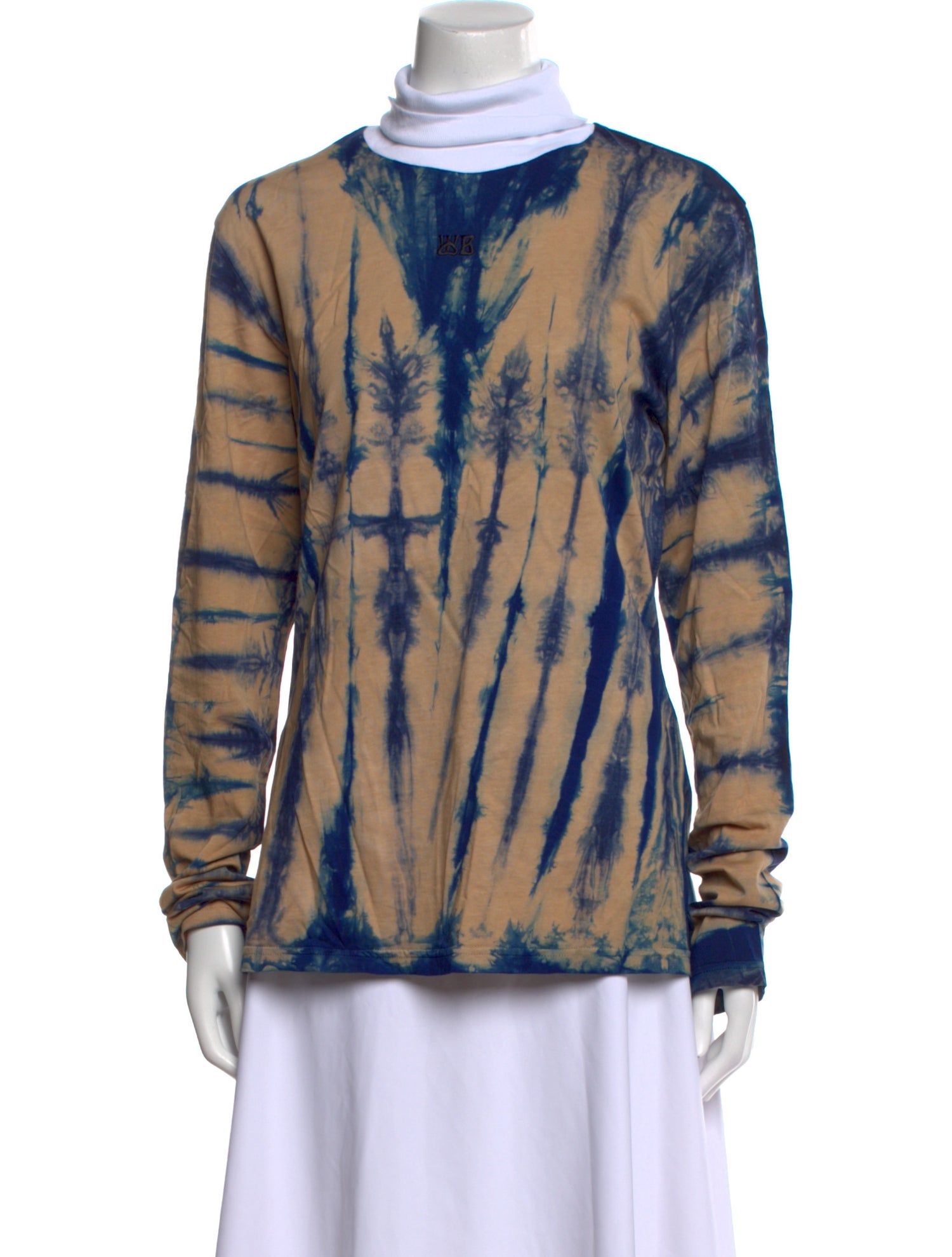 Wales Bonner Tie-Dye Print Turtleneck Blouse w/ Tags