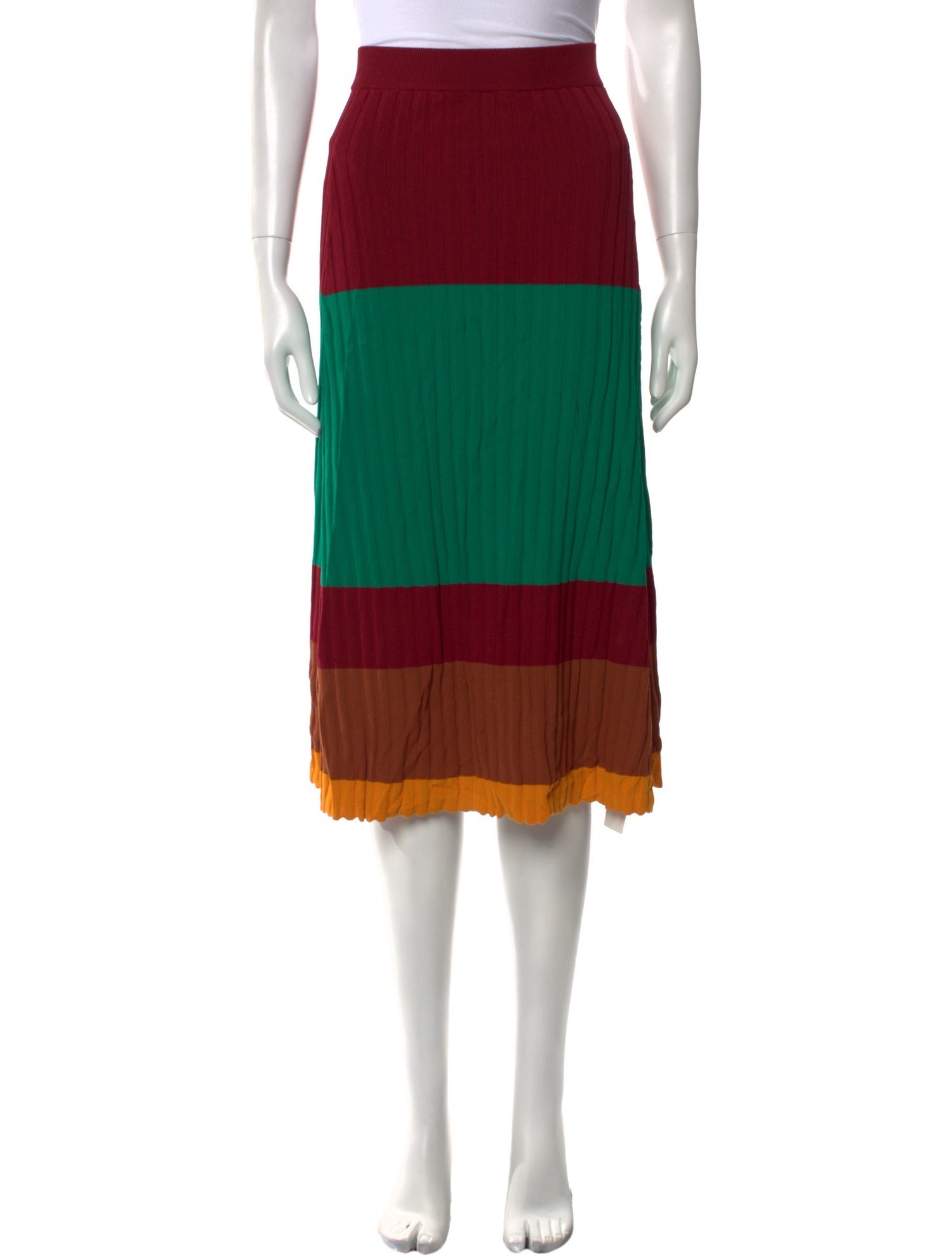 Wales Bonner Striped Knee-Length Skirt w/ Tags