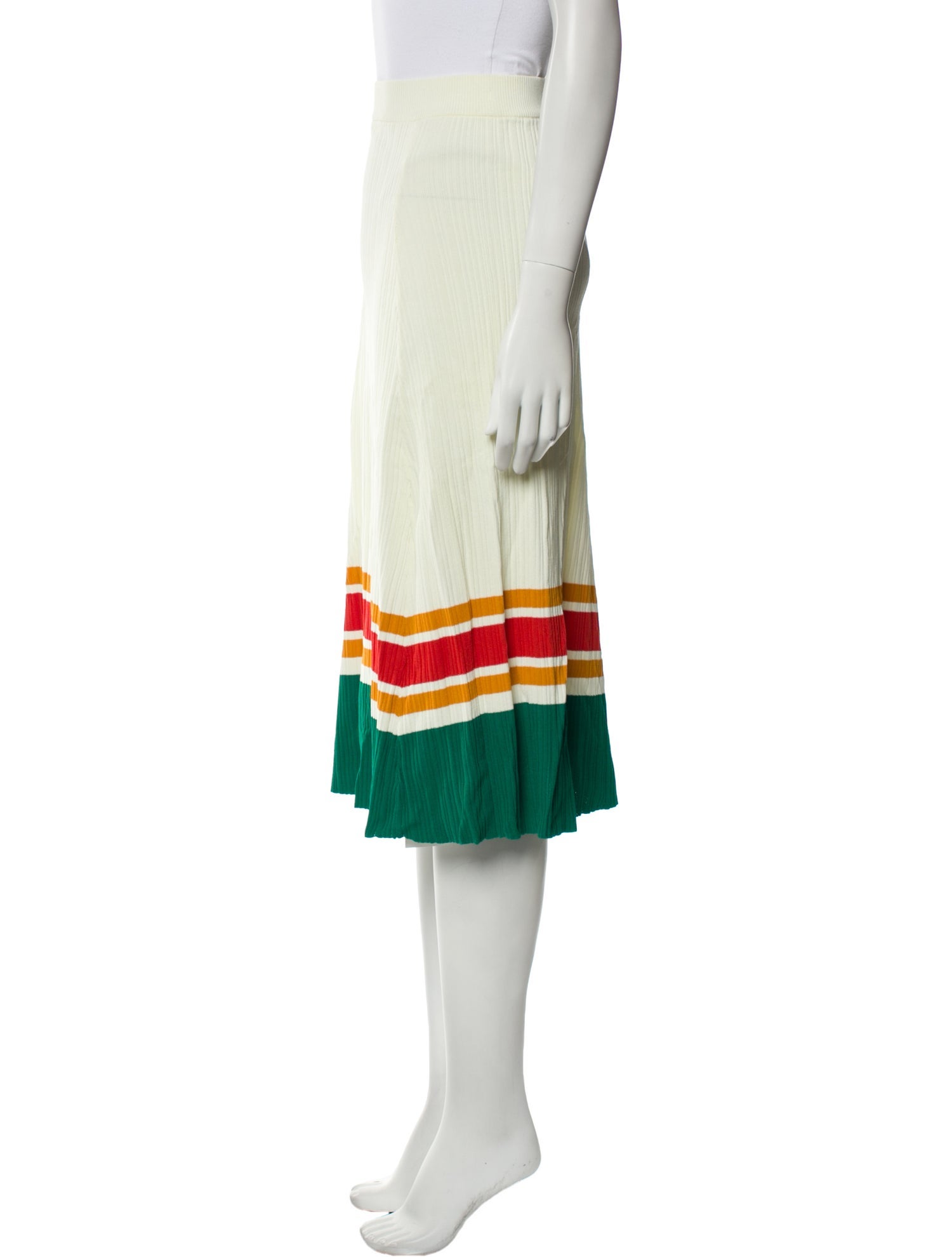 Wales Bonner Striped Knee-Length Skirt w/ Tags