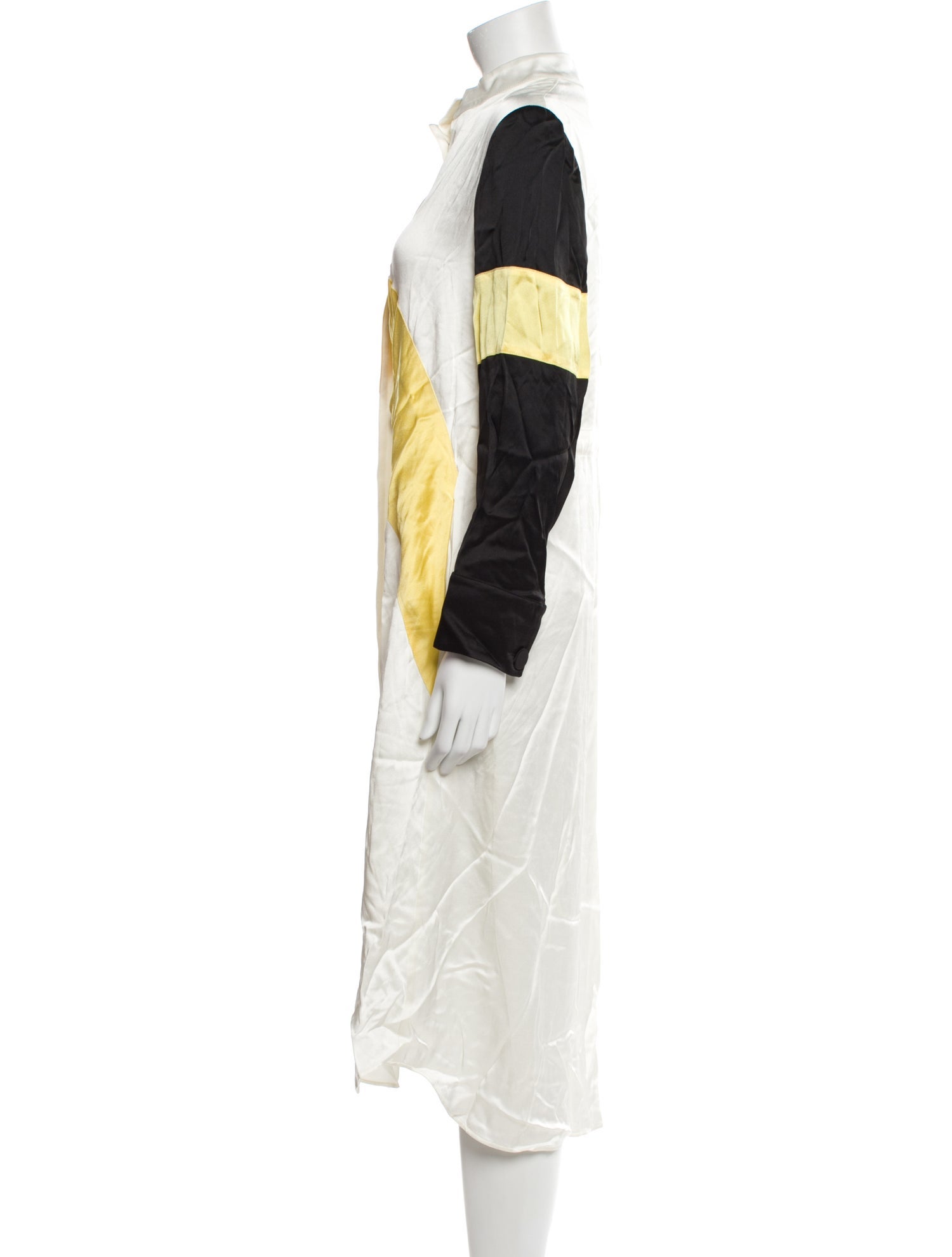 Wales Bonner Colorblock Pattern Midi Length Dress