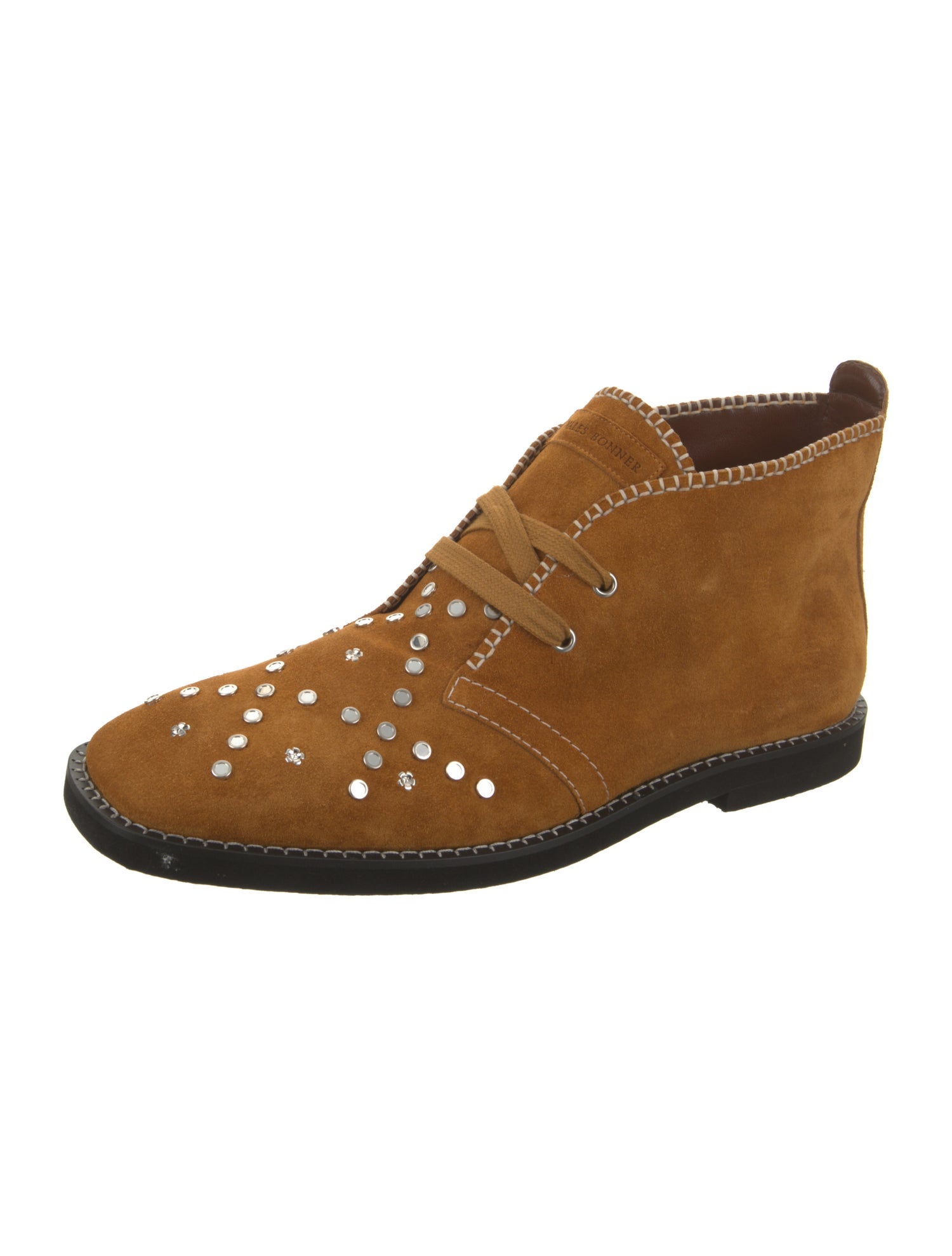 Wales Bonner Suede Studded Accents Lace-Up Boots