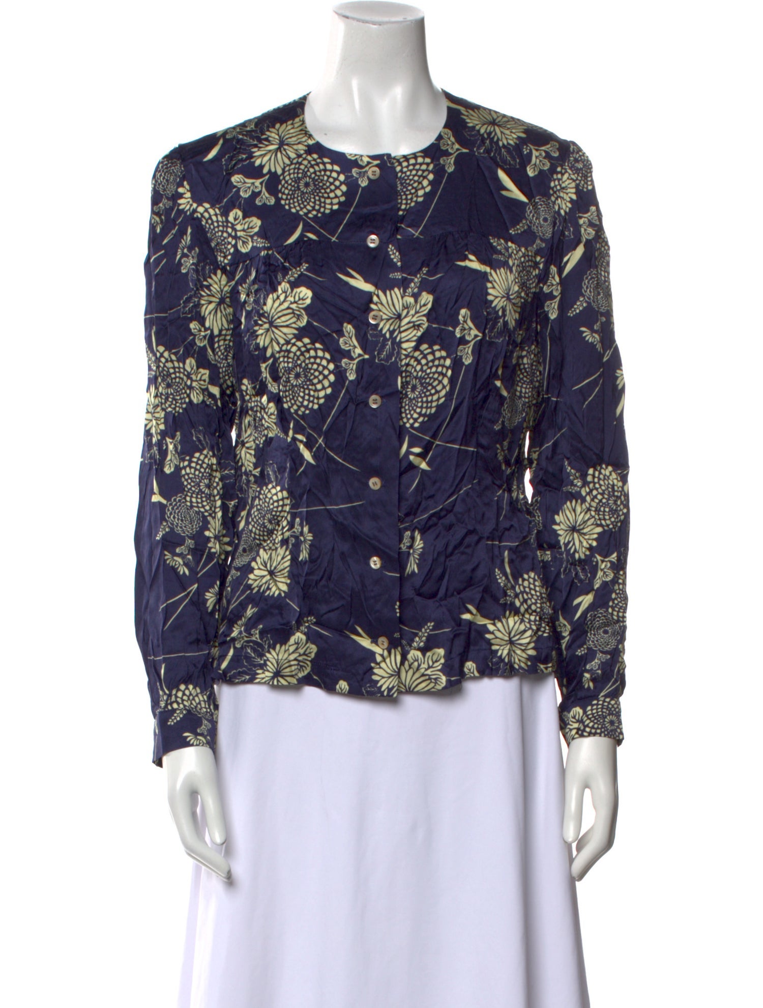 Wales Bonner Silk Floral Print Blouse