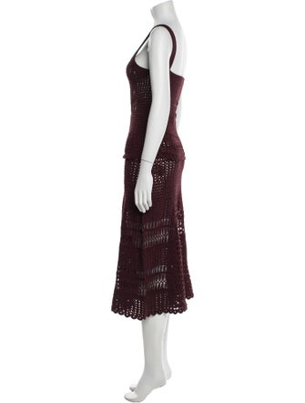 Wales Bonner Lace Pattern Crochet Trim Skirt Set