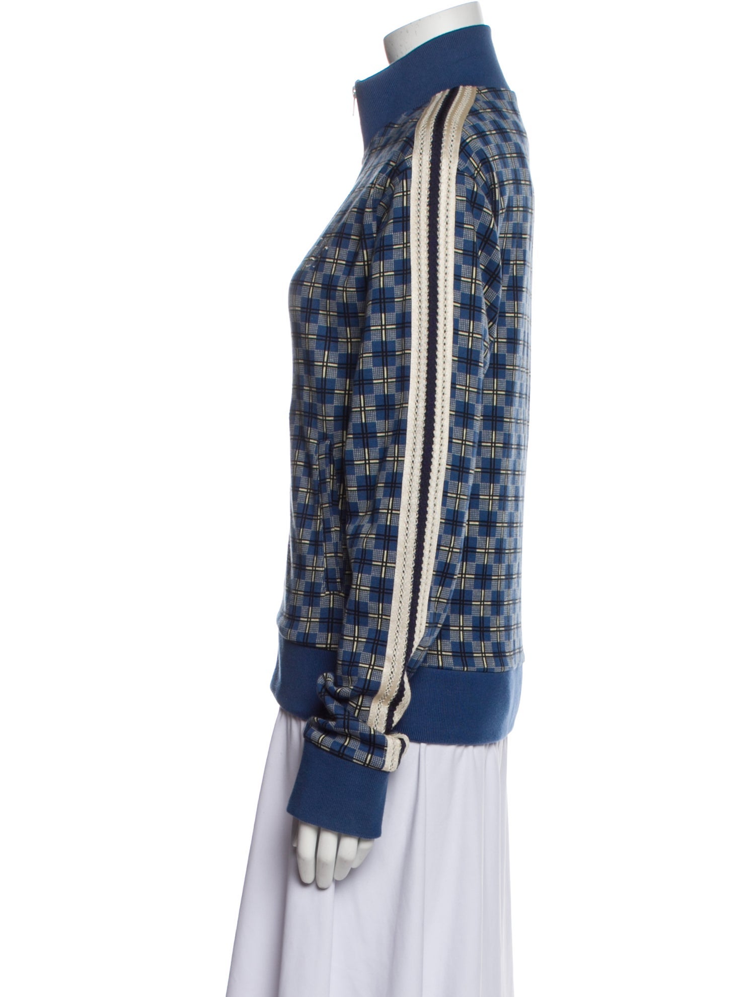 Wales Bonner Plaid Print Bomber Jacket