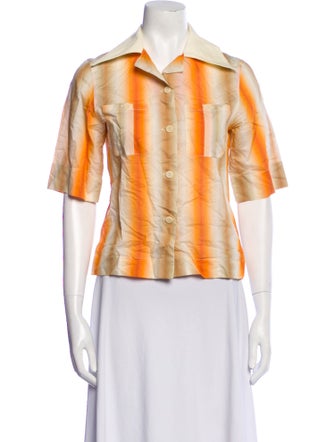 Wales Bonner Printed Short Sleeve Button-Up Top