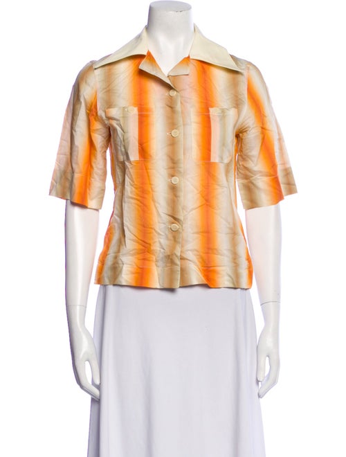 Wales Bonner Printed Short Sleeve Button-Up Top